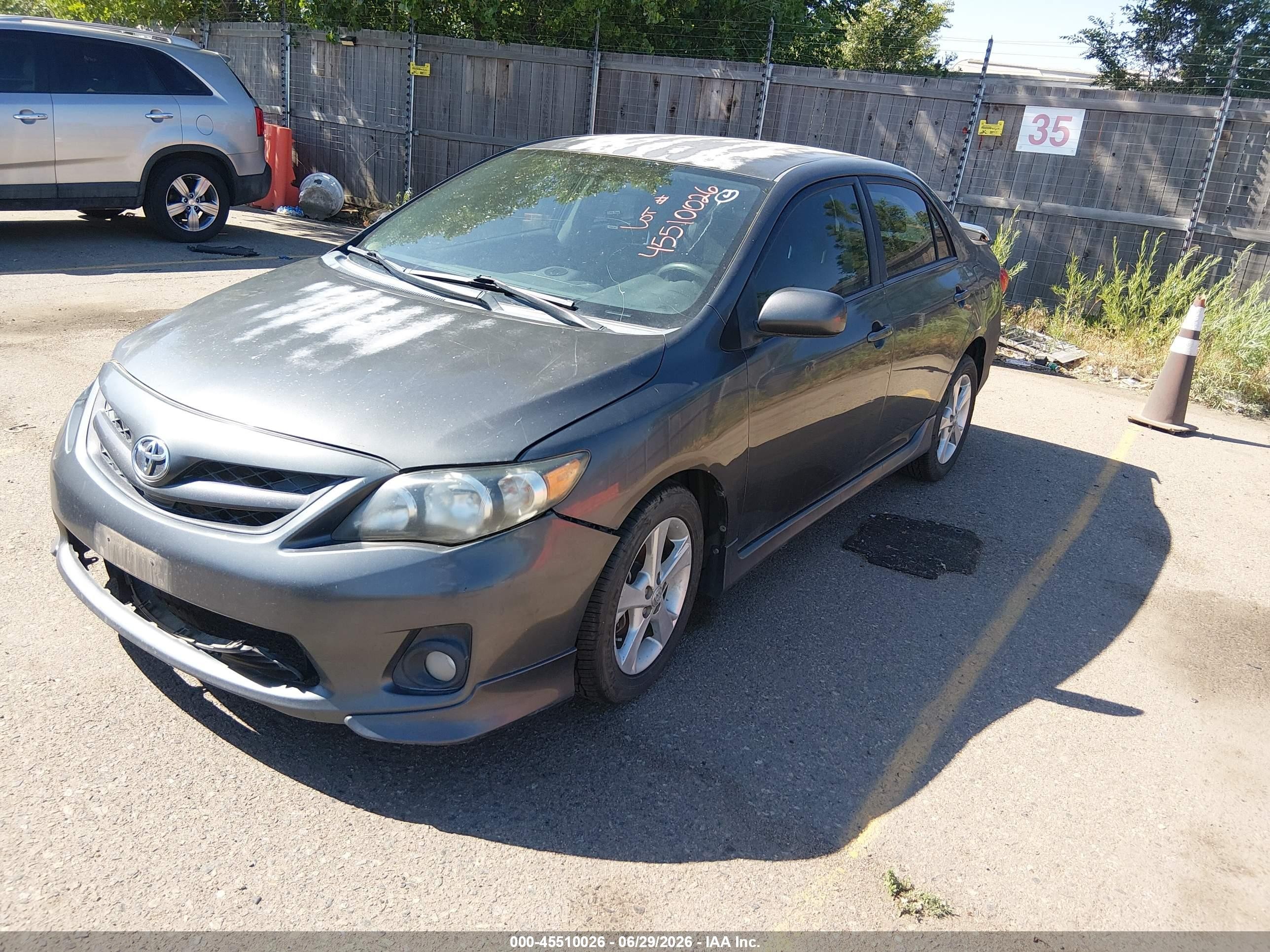 2012 Toyota Corolla S Gray vin: 2T1BU4EE1CC767388