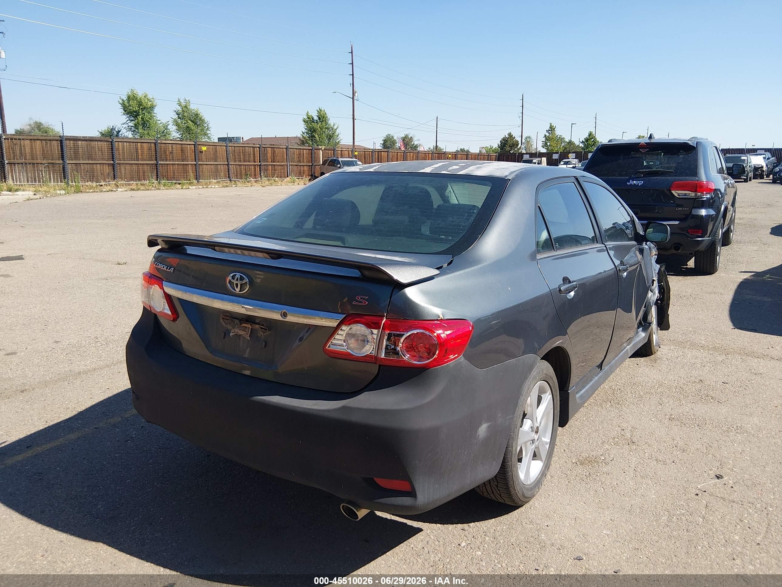 2012 Toyota Corolla S Gray vin: 2T1BU4EE1CC767388