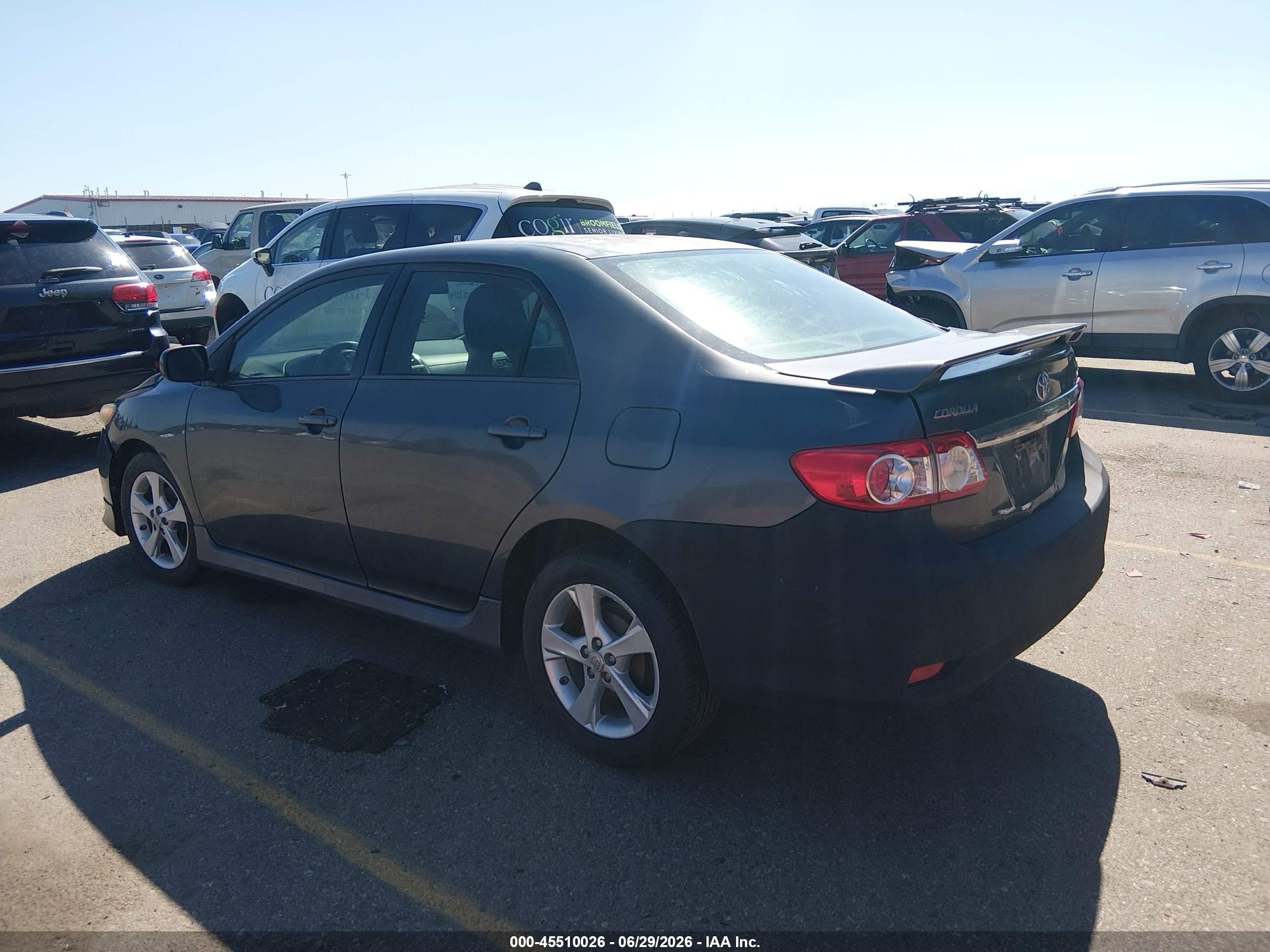 2012 Toyota Corolla S Gray vin: 2T1BU4EE1CC767388
