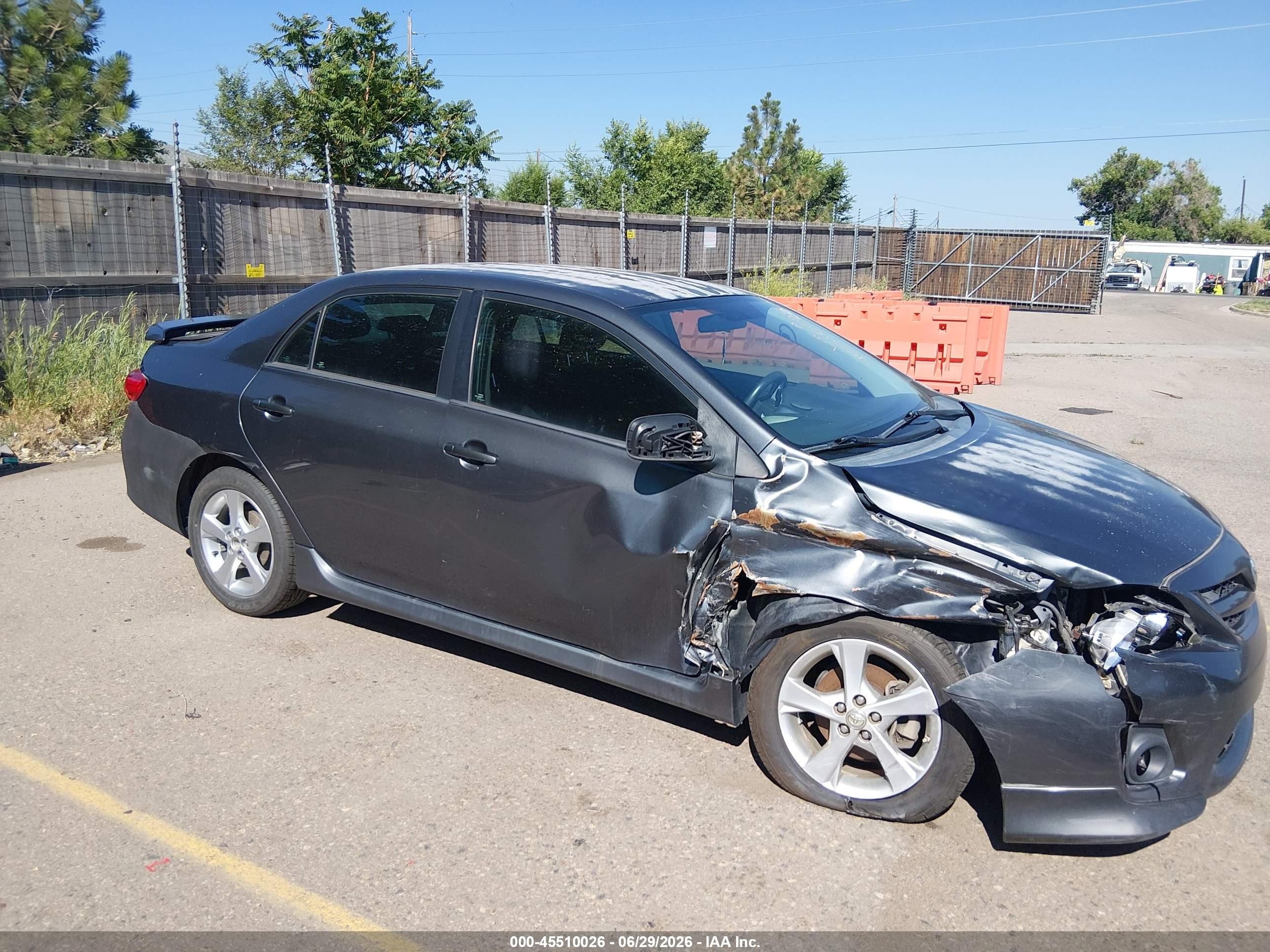 2012 Toyota Corolla S Gray vin: 2T1BU4EE1CC767388