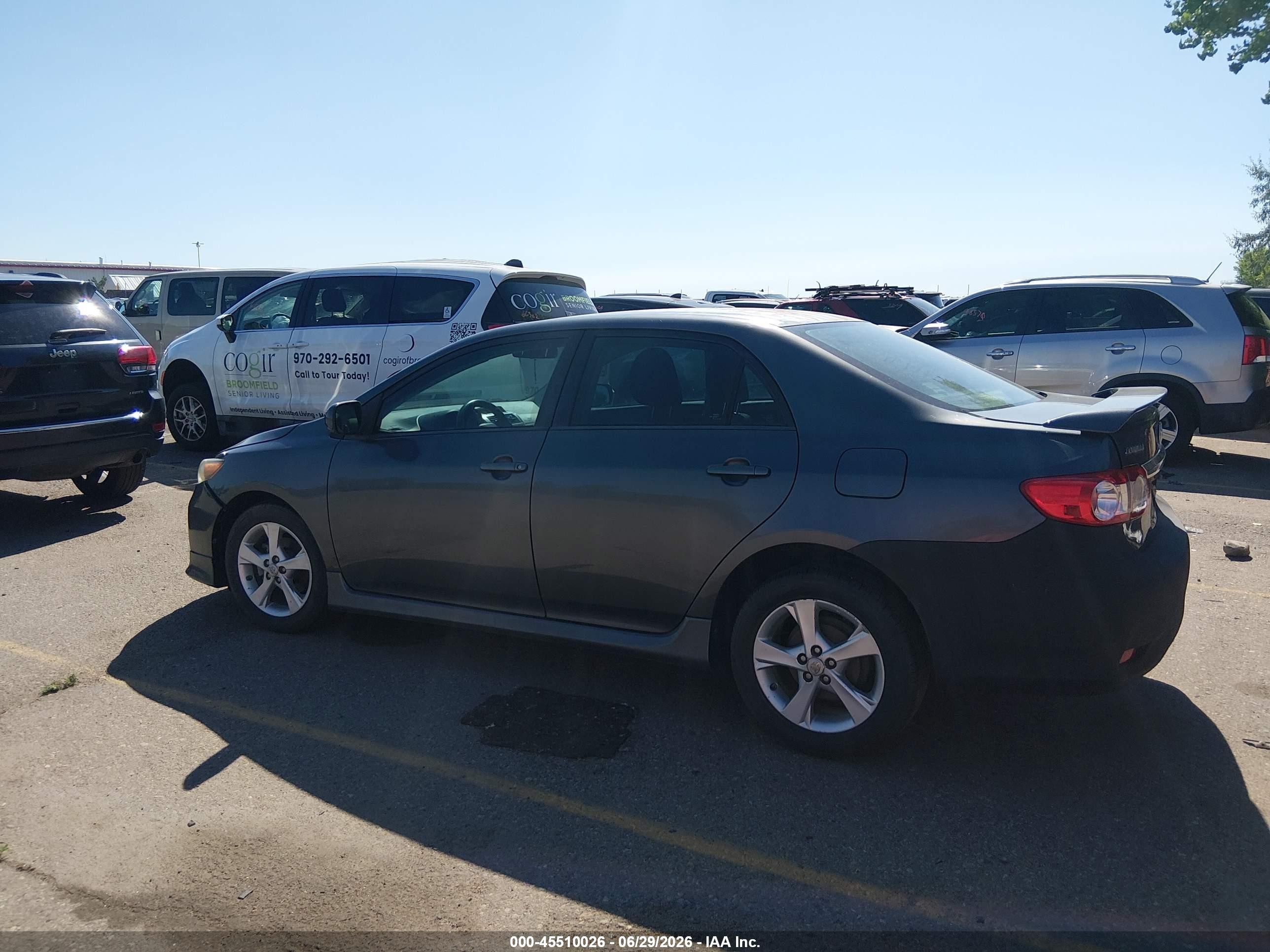 2012 Toyota Corolla S Gray vin: 2T1BU4EE1CC767388