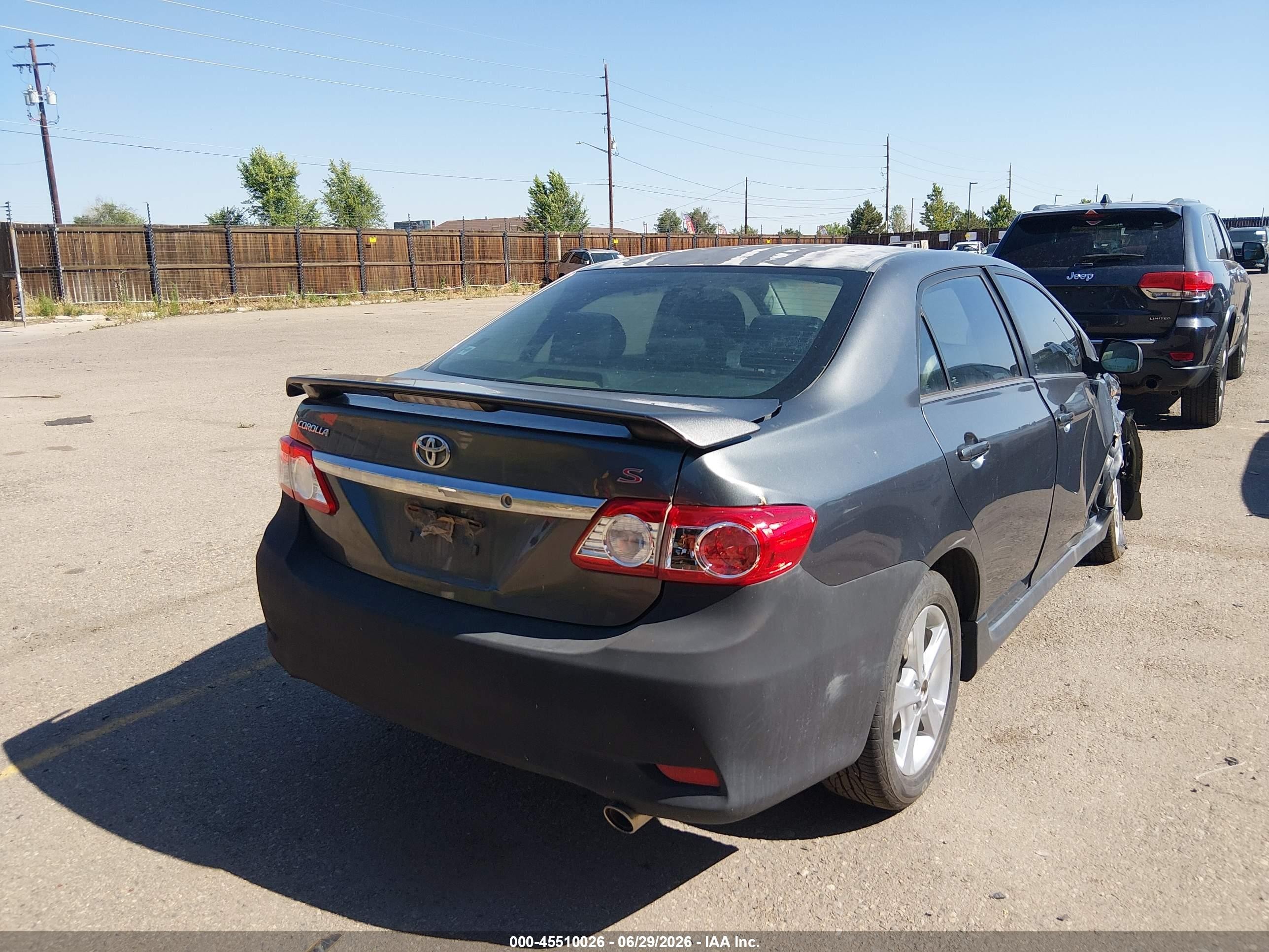 2012 Toyota Corolla S Gray vin: 2T1BU4EE1CC767388