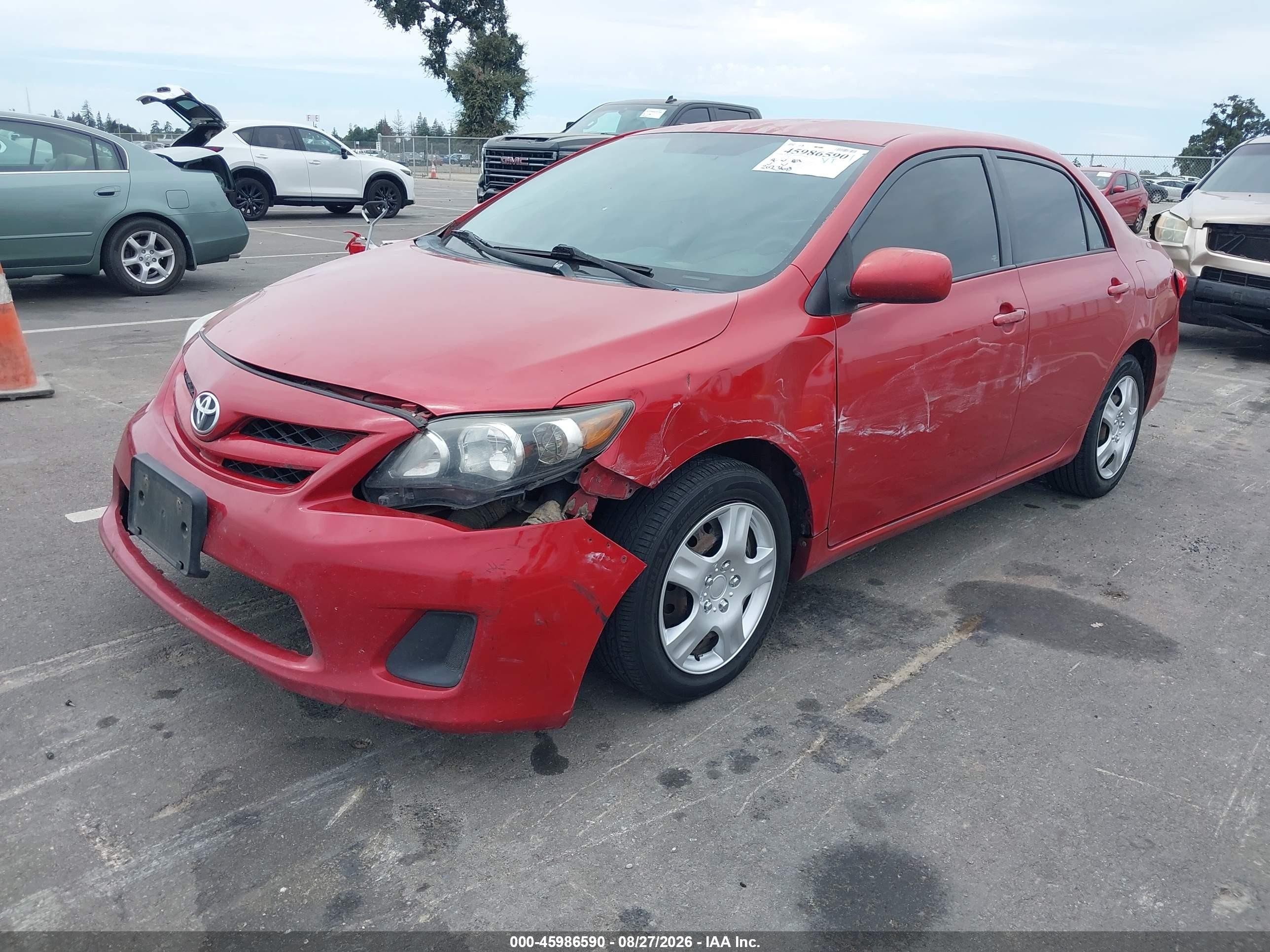 2012 Toyota Corolla Le Red vin: 2T1BU4EE1CC781906