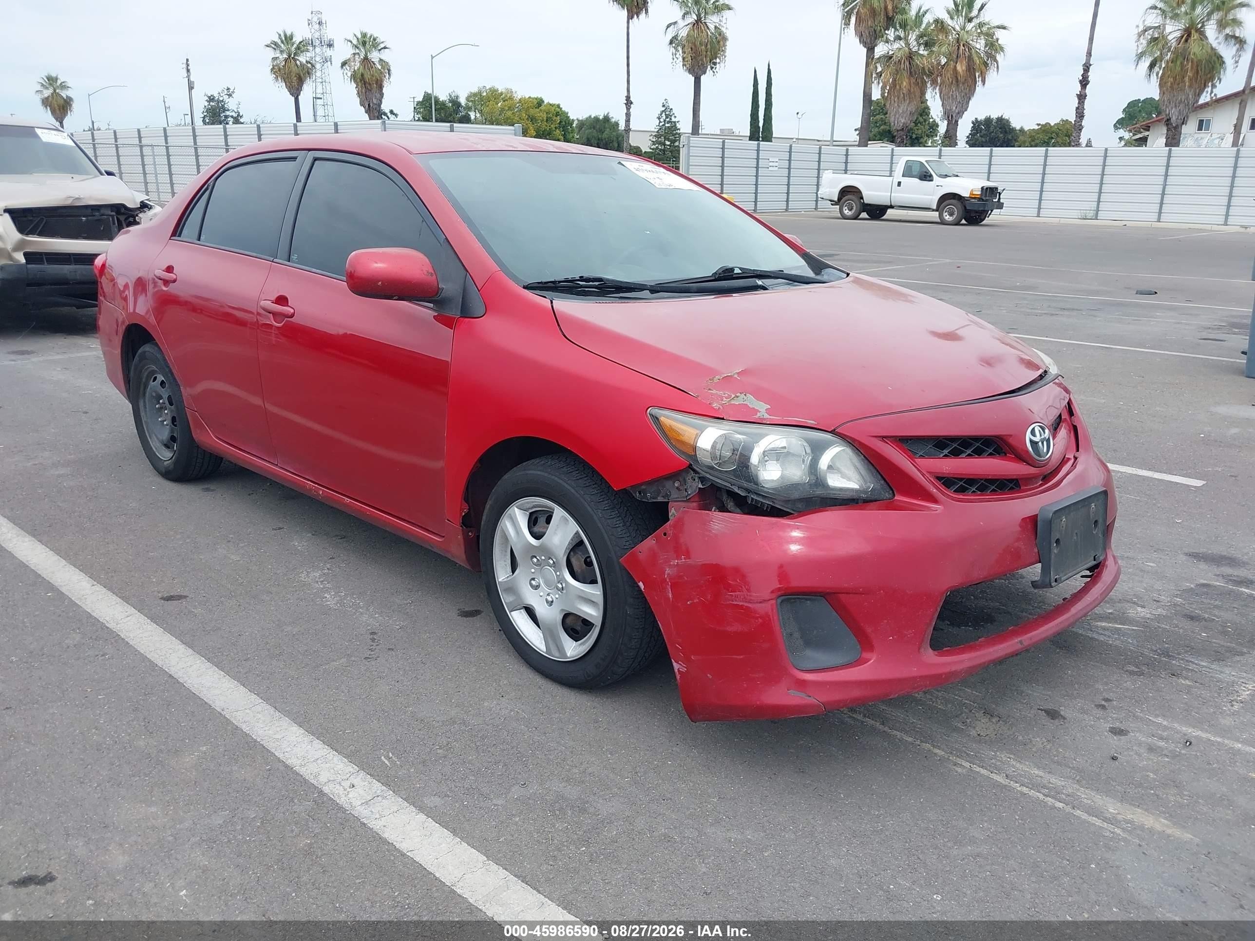 2012 Toyota Corolla Le Красный vin: 2T1BU4EE1CC781906