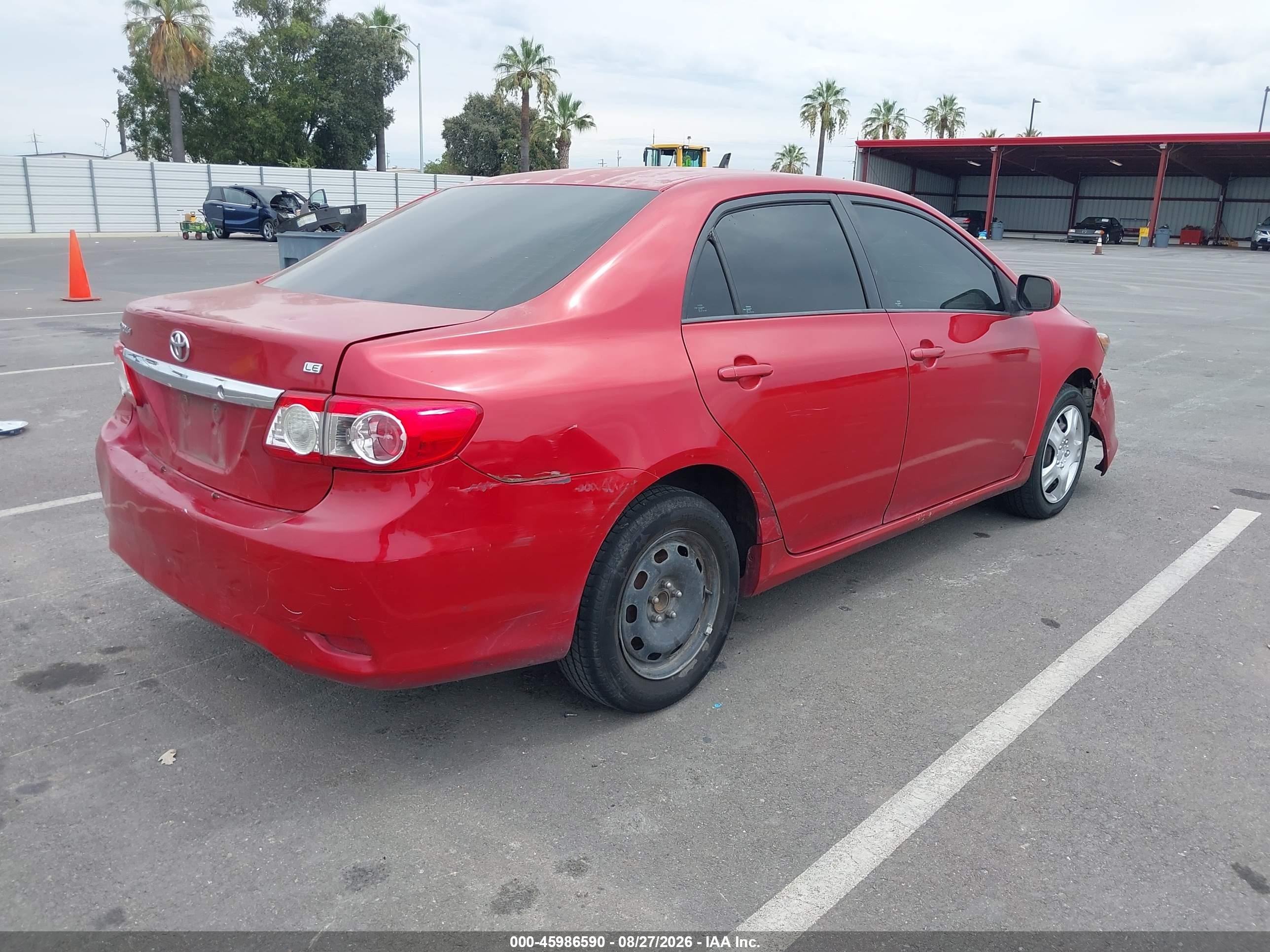 2012 Toyota Corolla Le Red vin: 2T1BU4EE1CC781906
