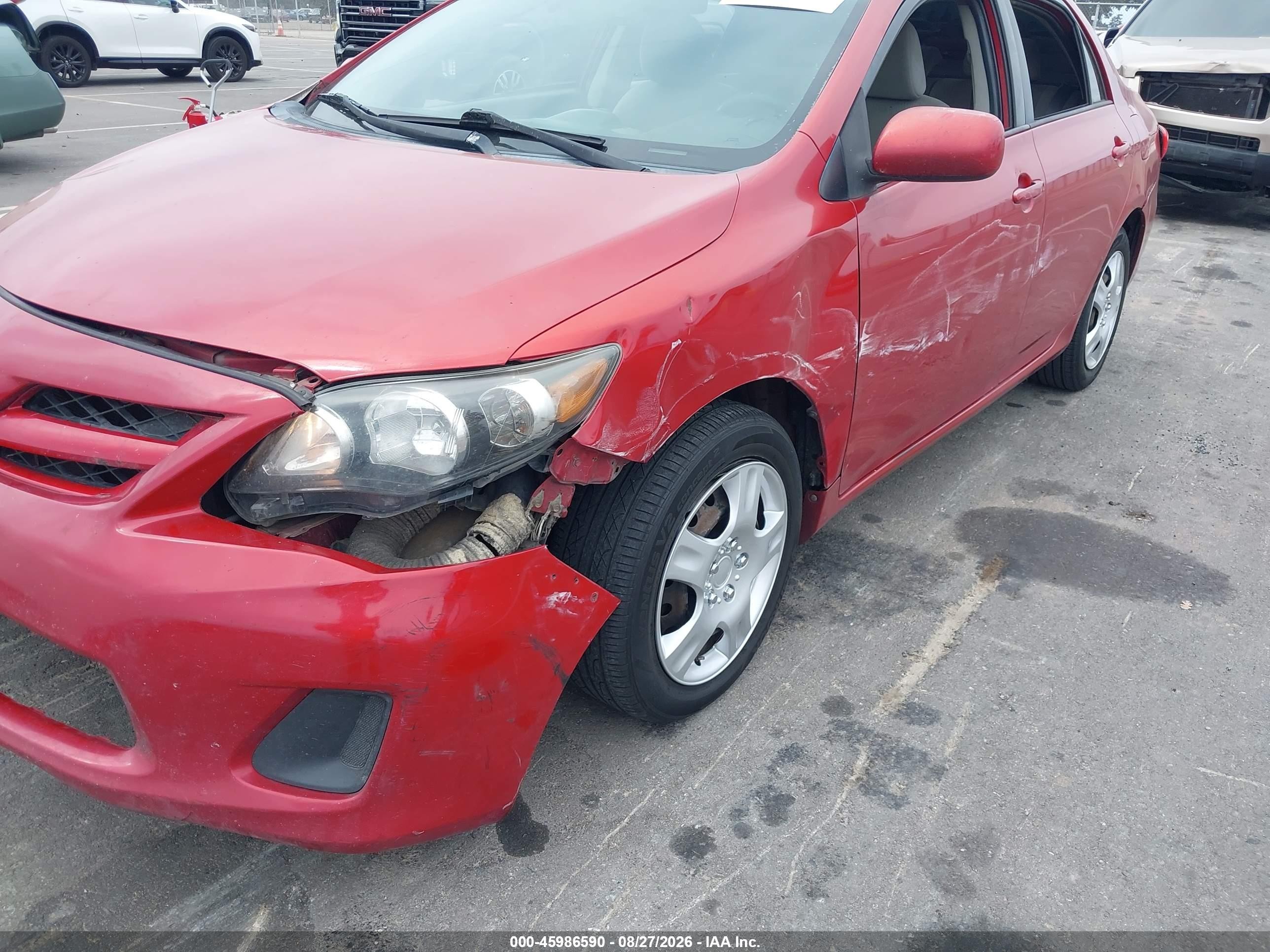 2012 Toyota Corolla Le Red vin: 2T1BU4EE1CC781906