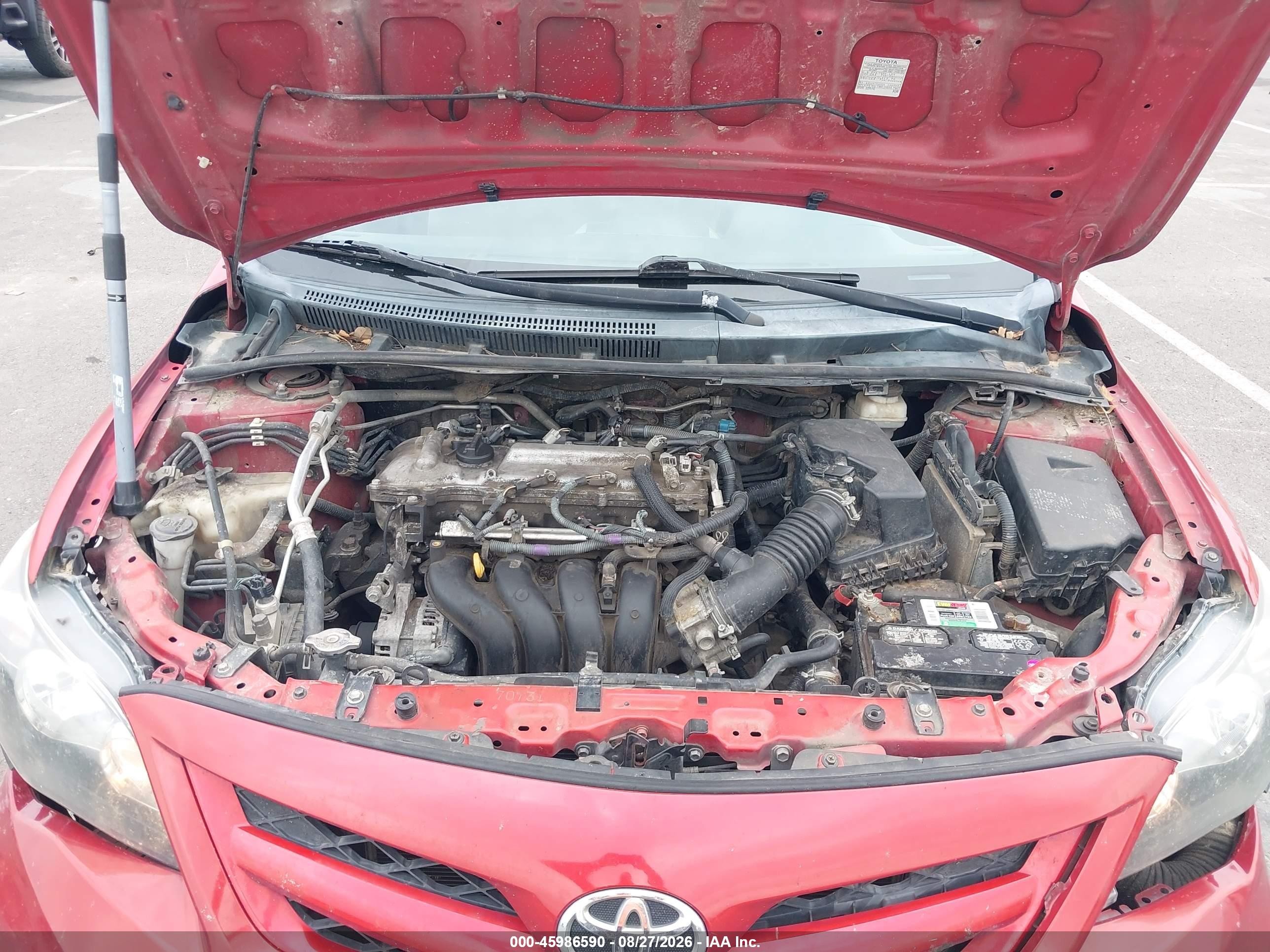 2012 Toyota Corolla Le Red vin: 2T1BU4EE1CC781906
