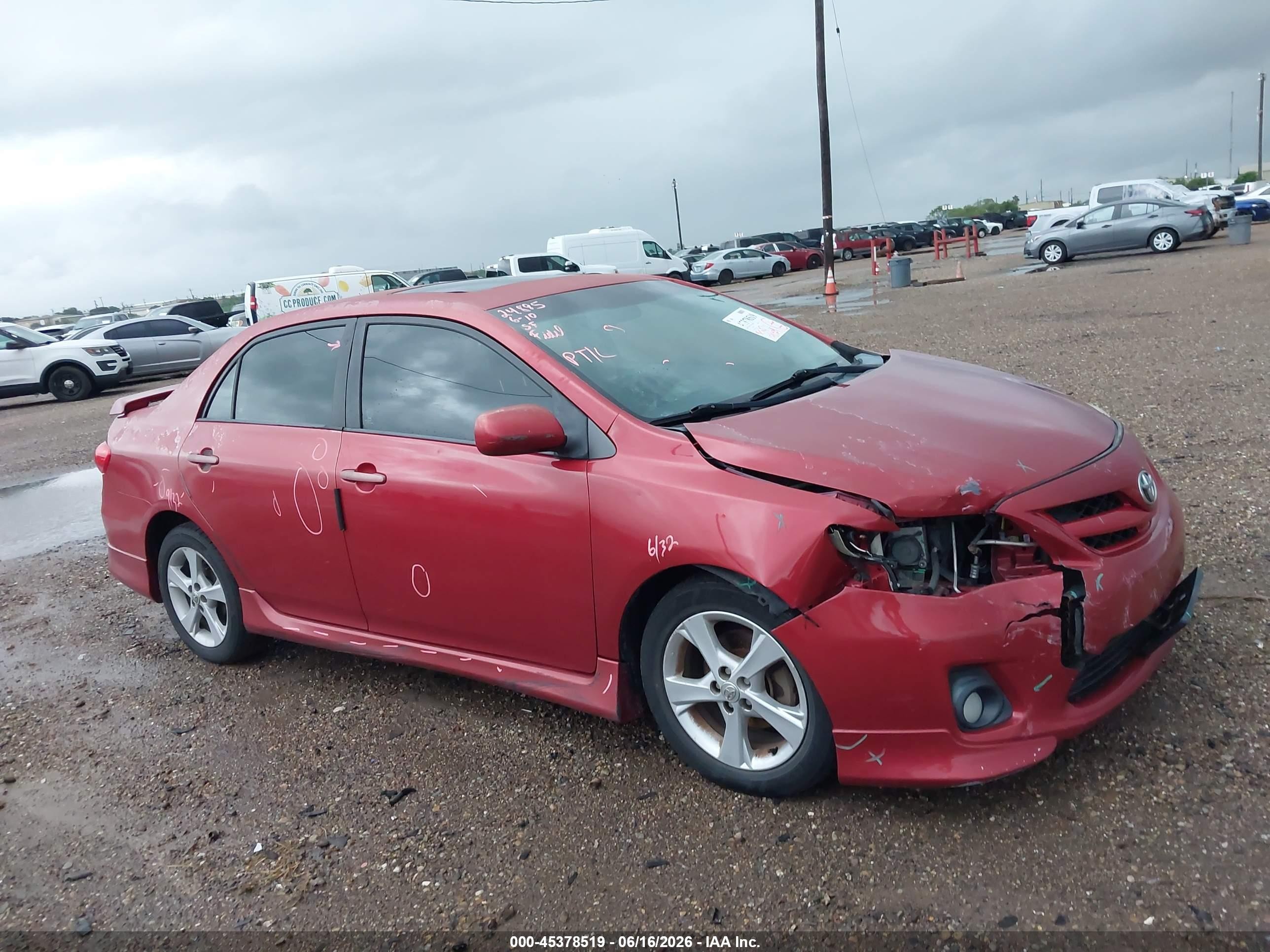 2012 Toyota Corolla S Red vin: 2T1BU4EE1CC813530