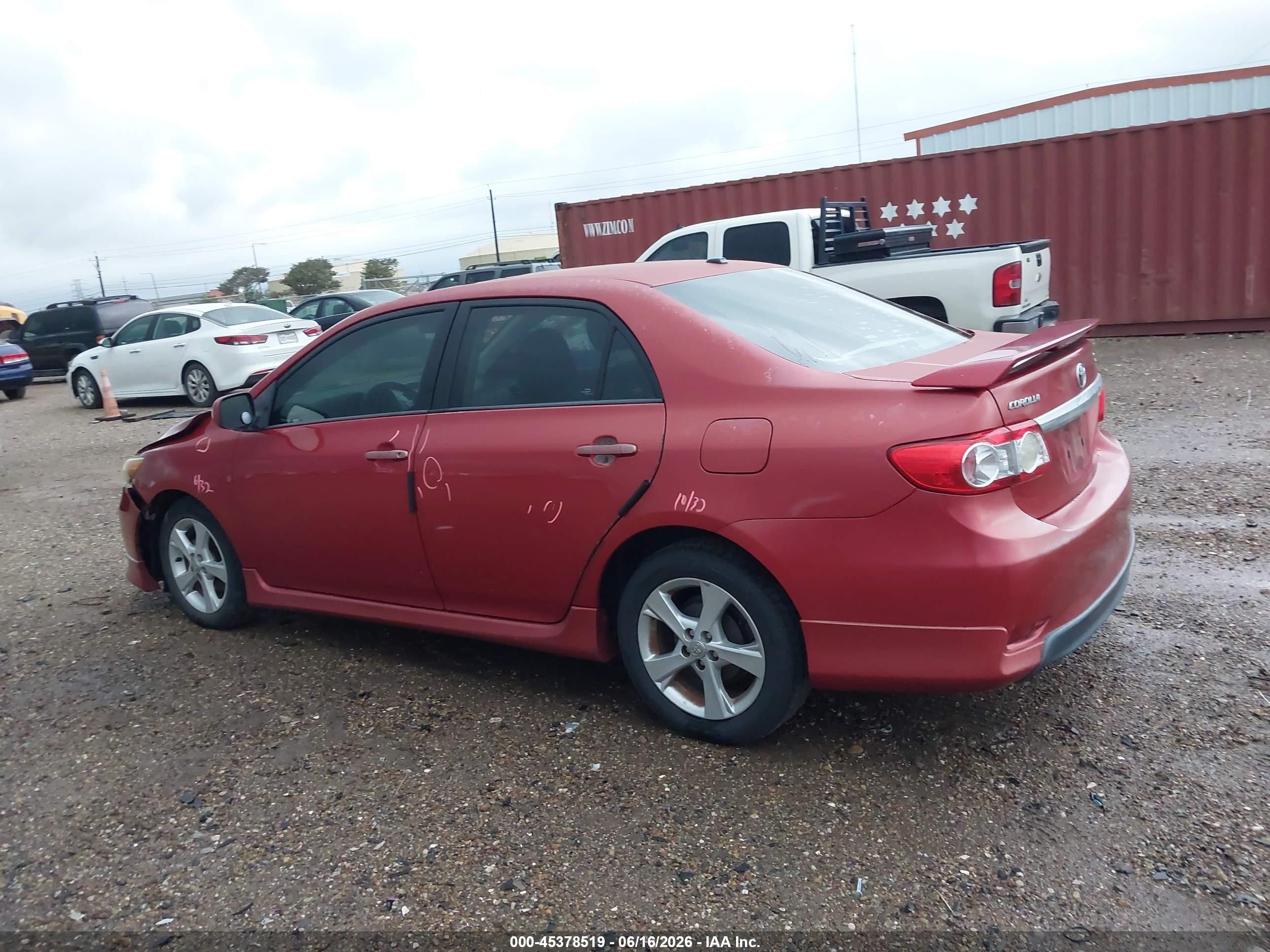 2012 Toyota Corolla S Red vin: 2T1BU4EE1CC813530