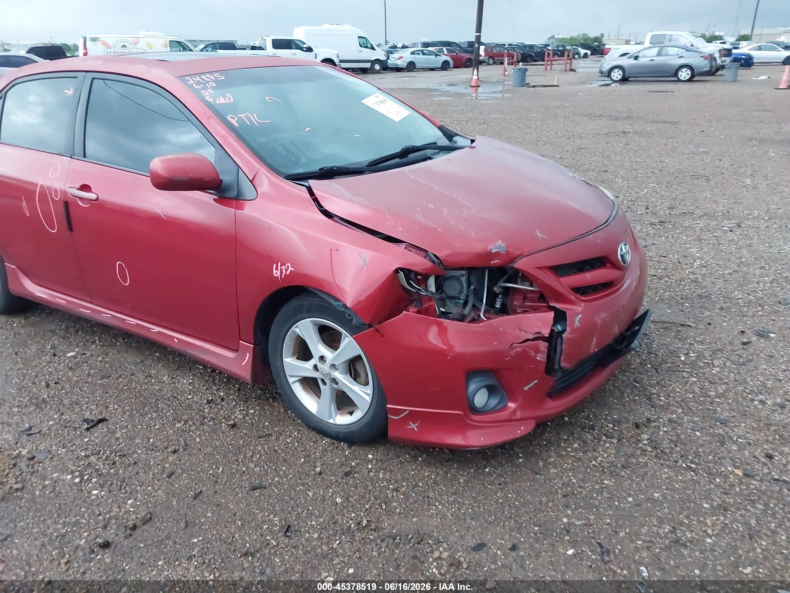 2012 Toyota Corolla S Red vin: 2T1BU4EE1CC813530