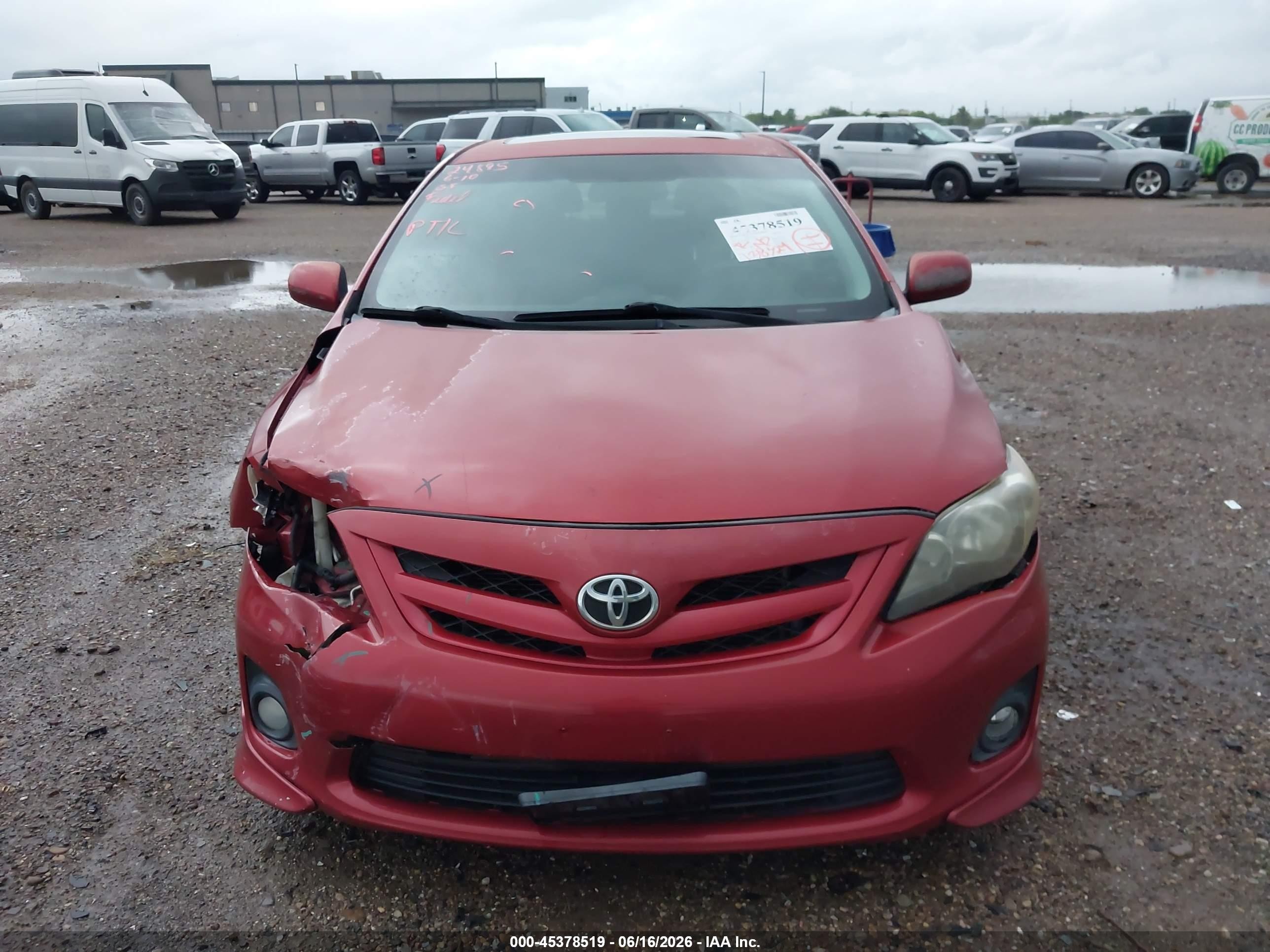 2012 Toyota Corolla S Red vin: 2T1BU4EE1CC813530