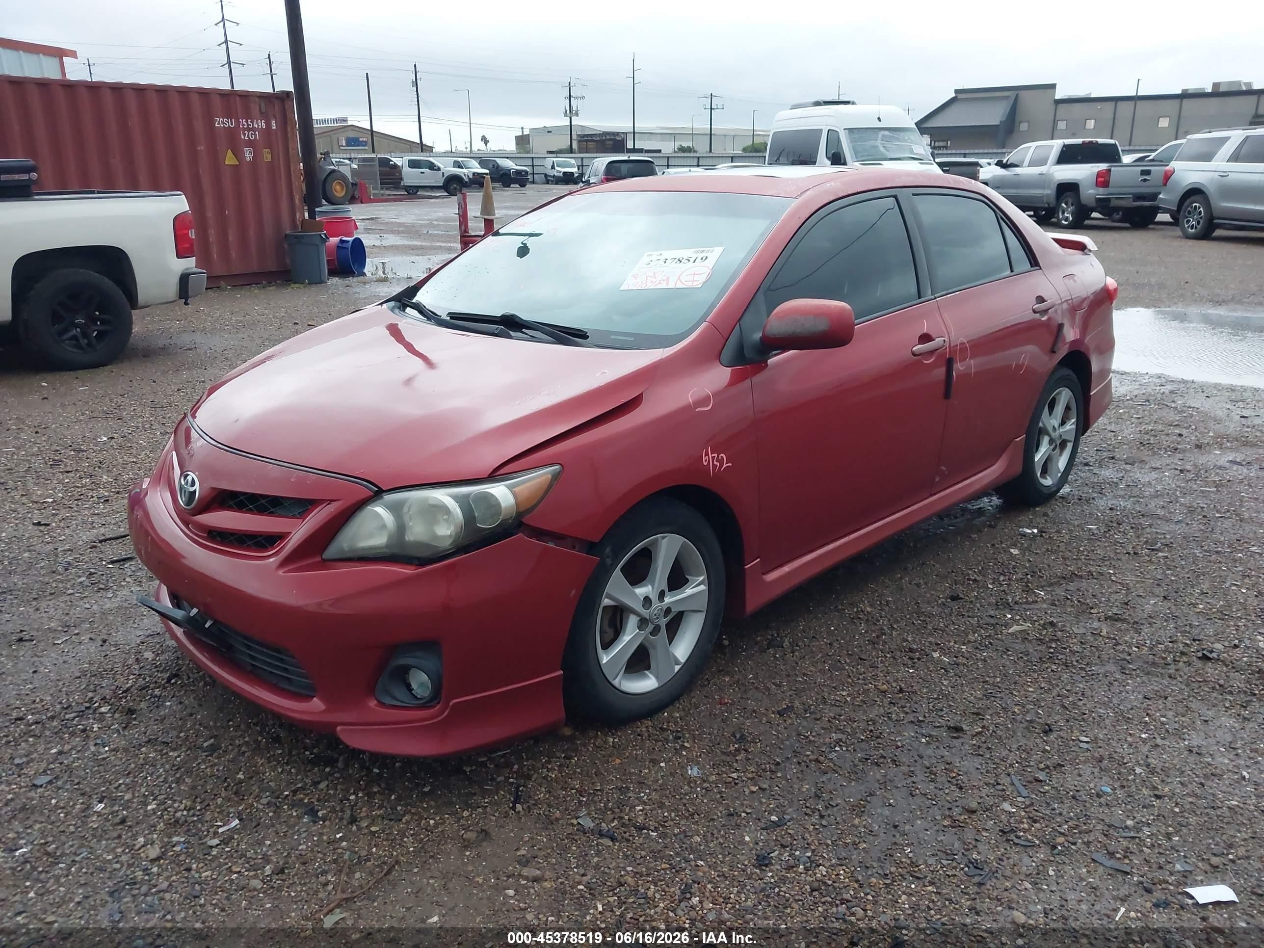 2012 Toyota Corolla S Red vin: 2T1BU4EE1CC813530
