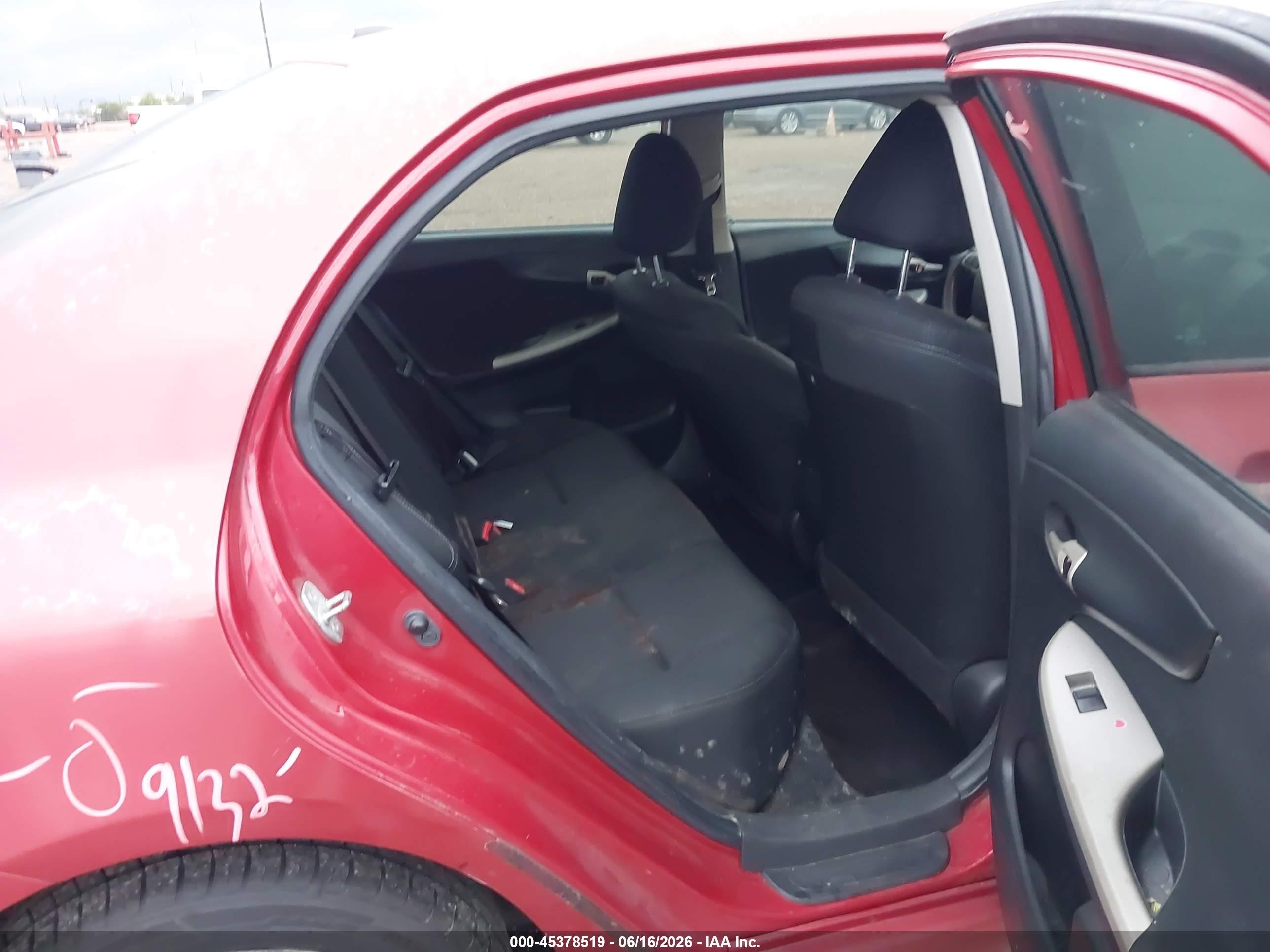 2012 Toyota Corolla S Red vin: 2T1BU4EE1CC813530