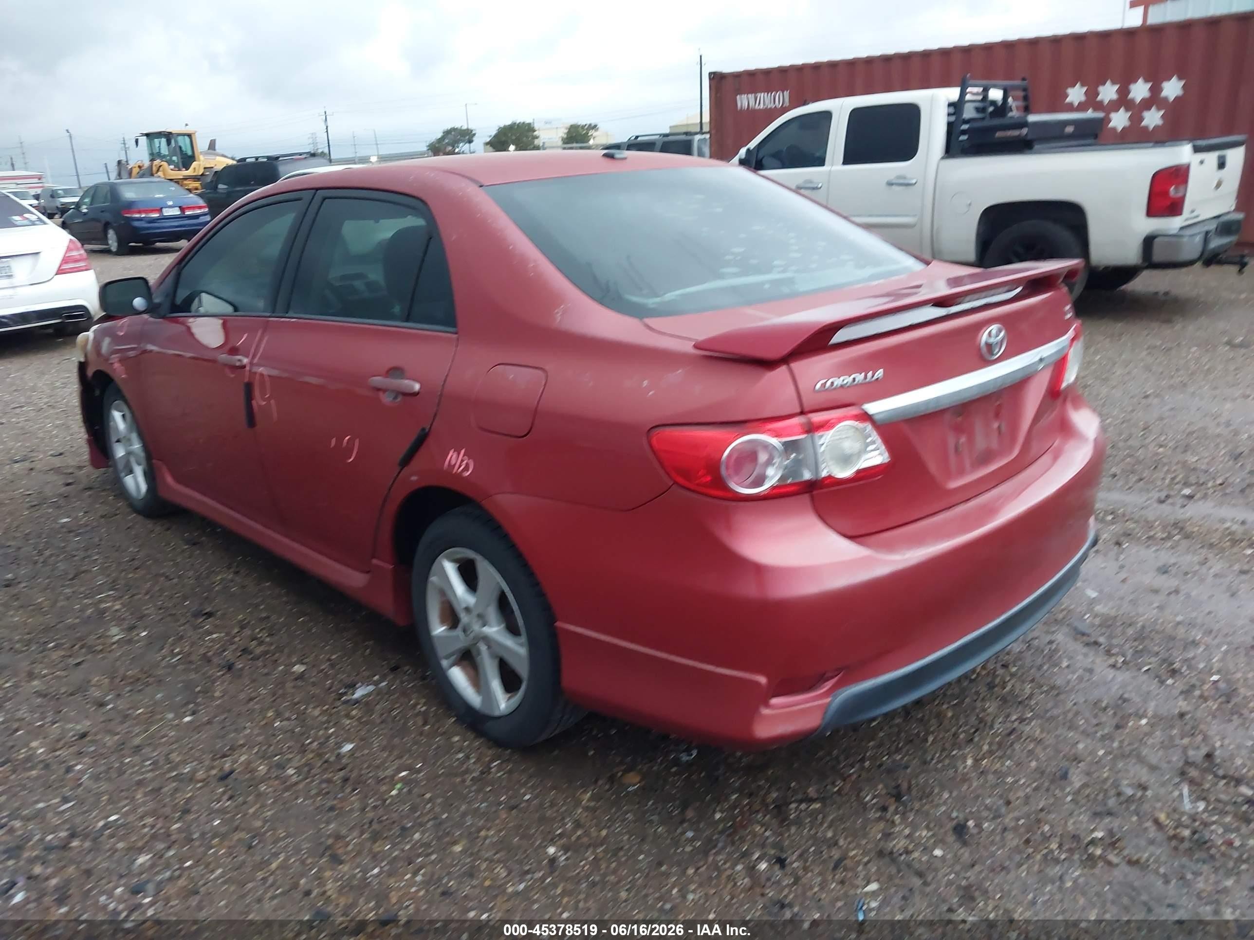 2012 Toyota Corolla S Red vin: 2T1BU4EE1CC813530