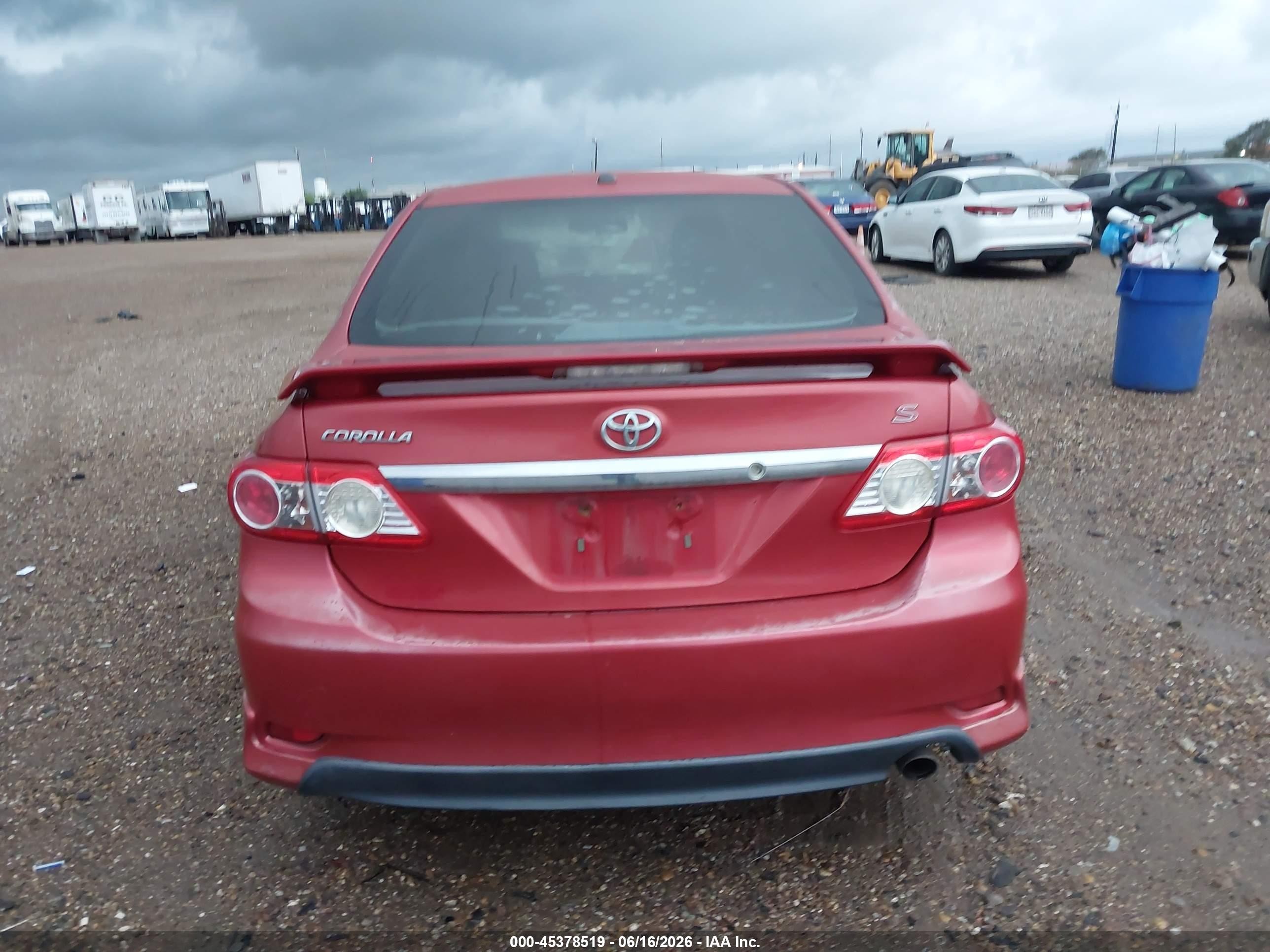 2012 Toyota Corolla S Red vin: 2T1BU4EE1CC813530