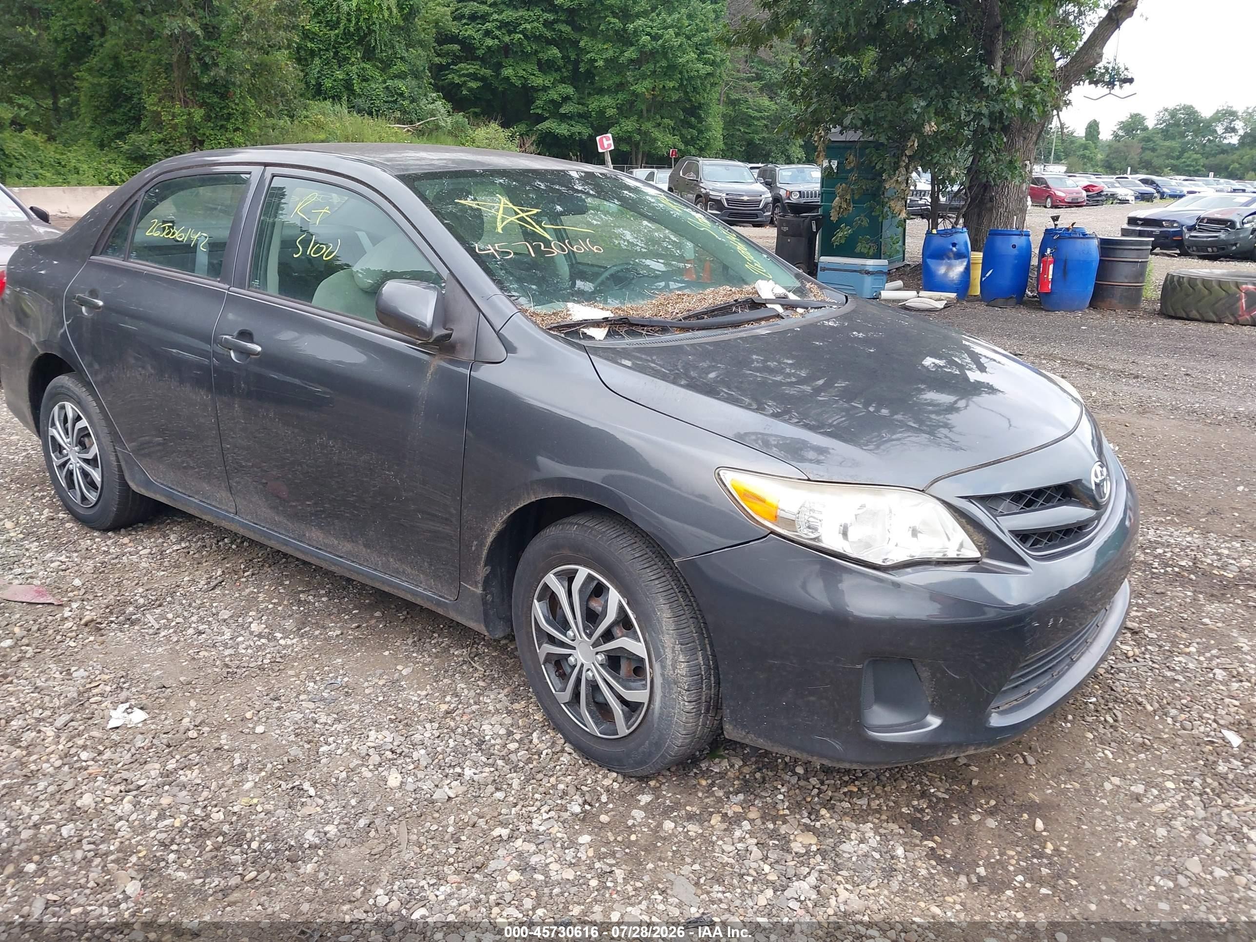 2012 Toyota Corolla L Gray vin: 2T1BU4EE1CC823720