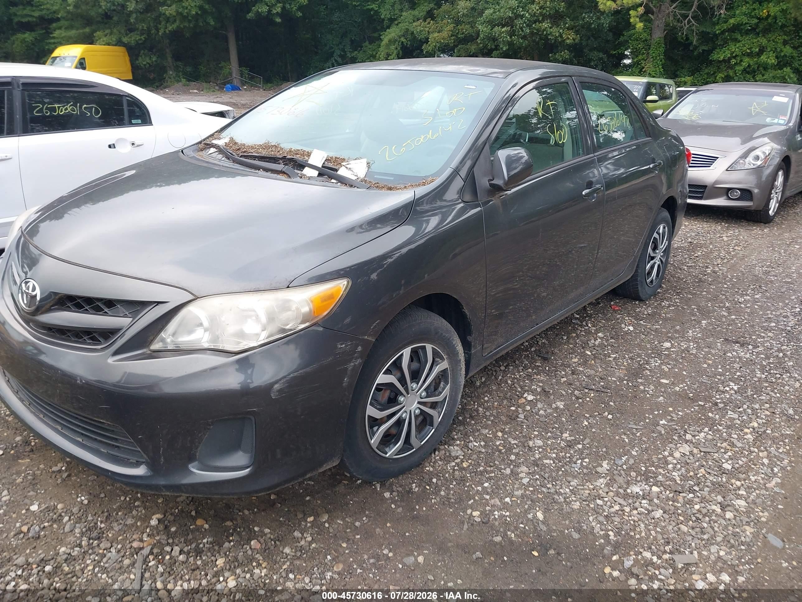 2012 Toyota Corolla L Gray vin: 2T1BU4EE1CC823720