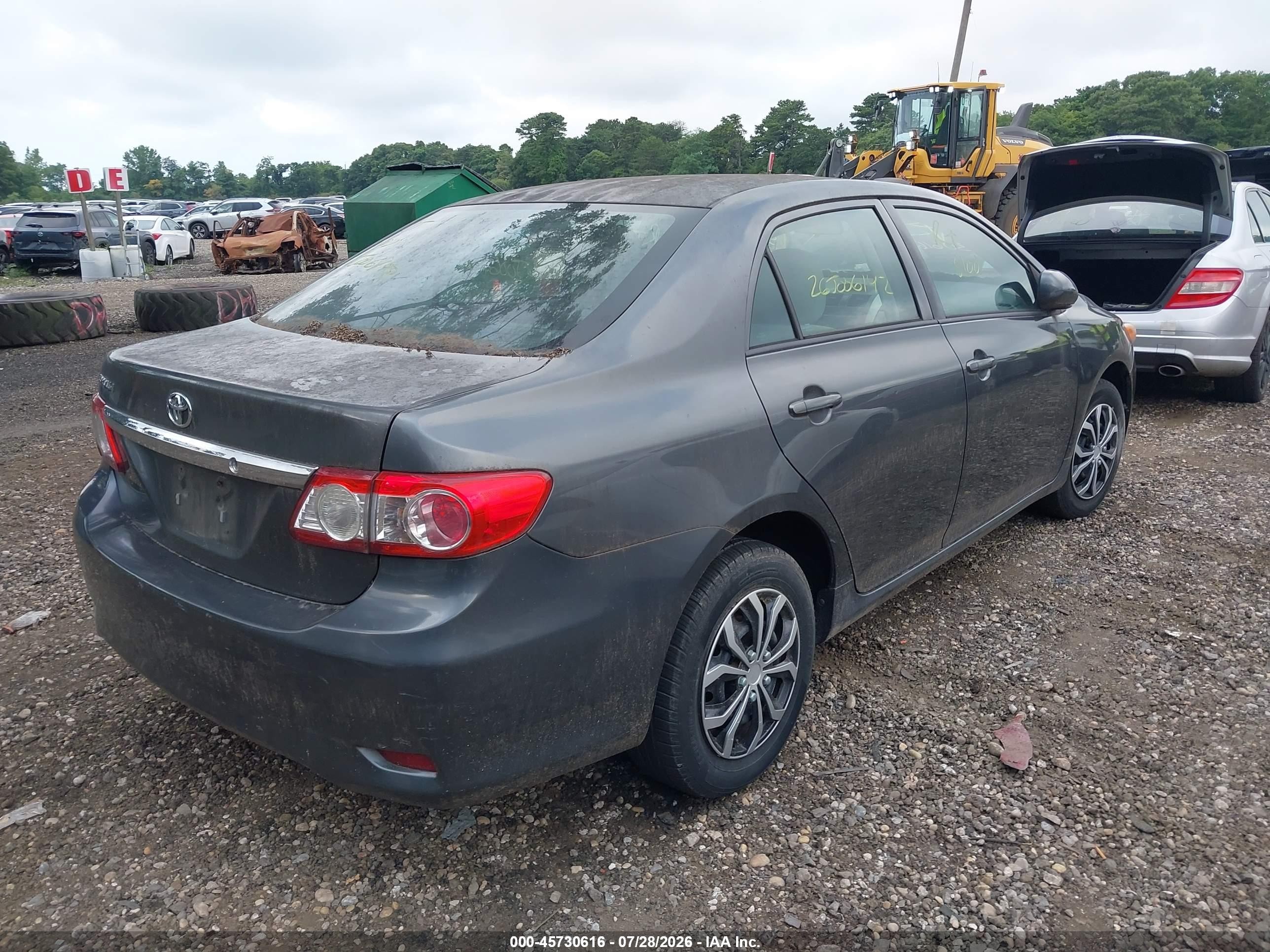 2012 Toyota Corolla L Gray vin: 2T1BU4EE1CC823720