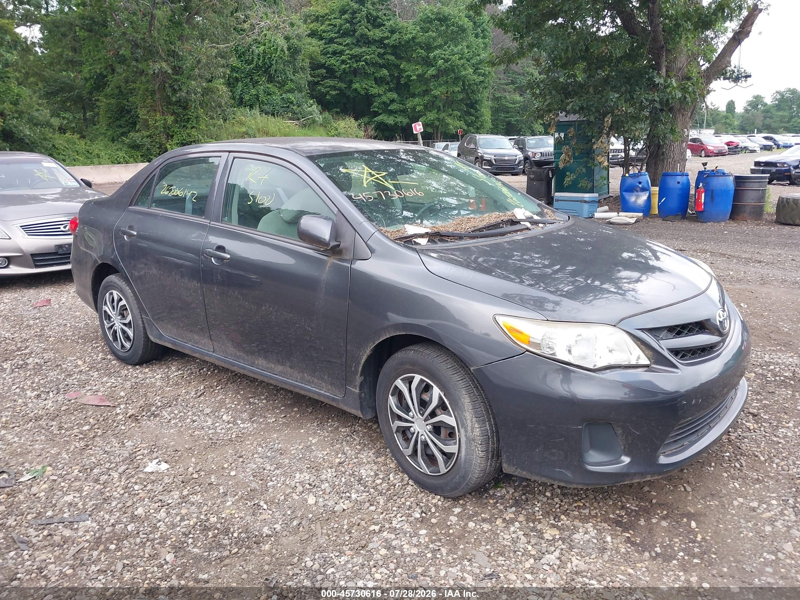 2012 Toyota Corolla L Gray vin: 2T1BU4EE1CC823720