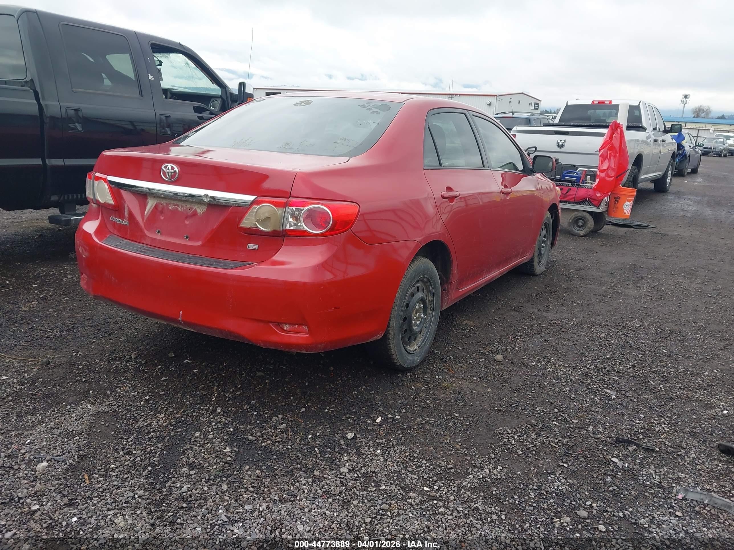 2012 Toyota Corolla Le Red vin: 2T1BU4EE1CC849671