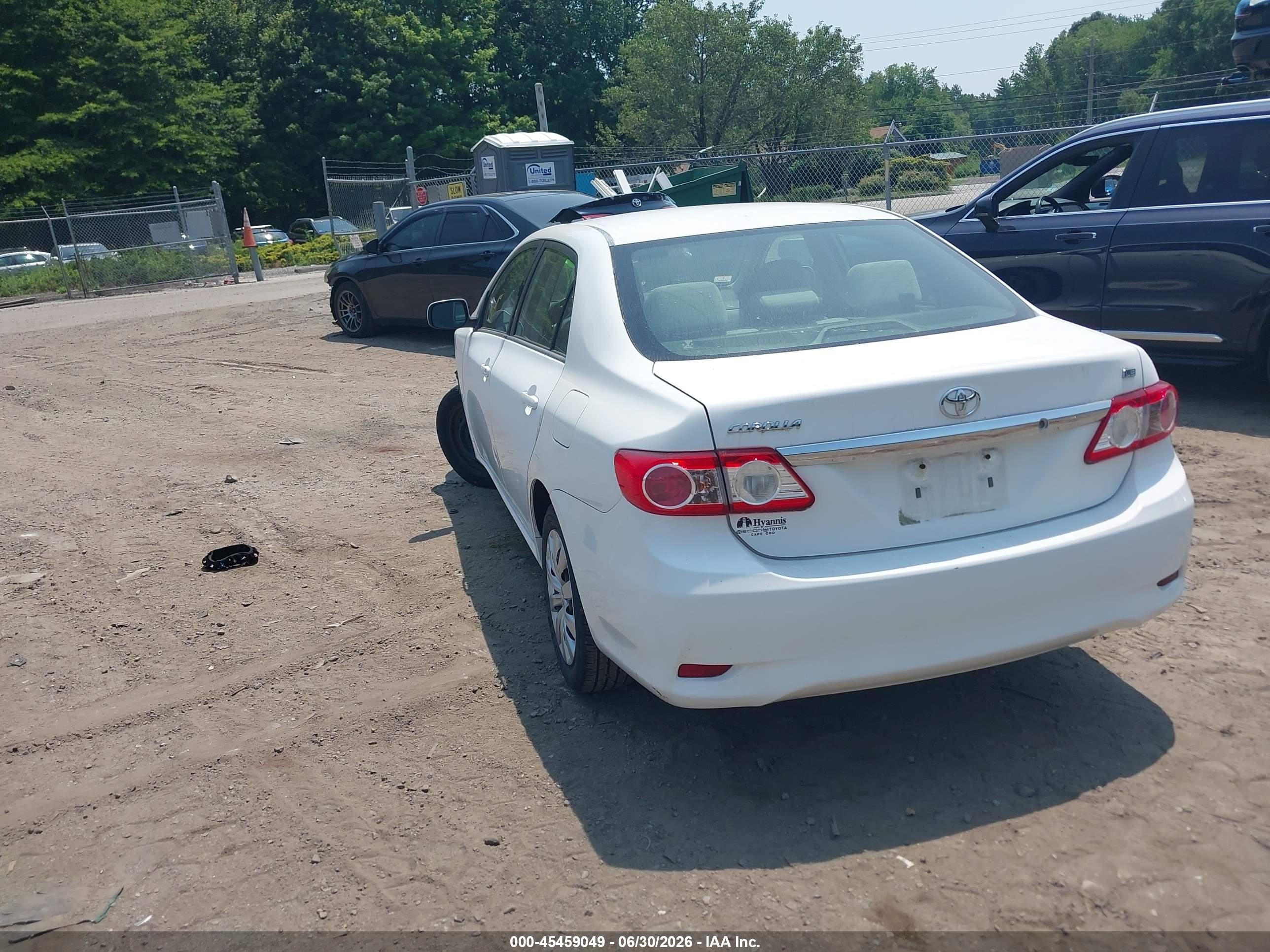 2012 Toyota Corolla Le White vin: 2T1BU4EE1CC879463