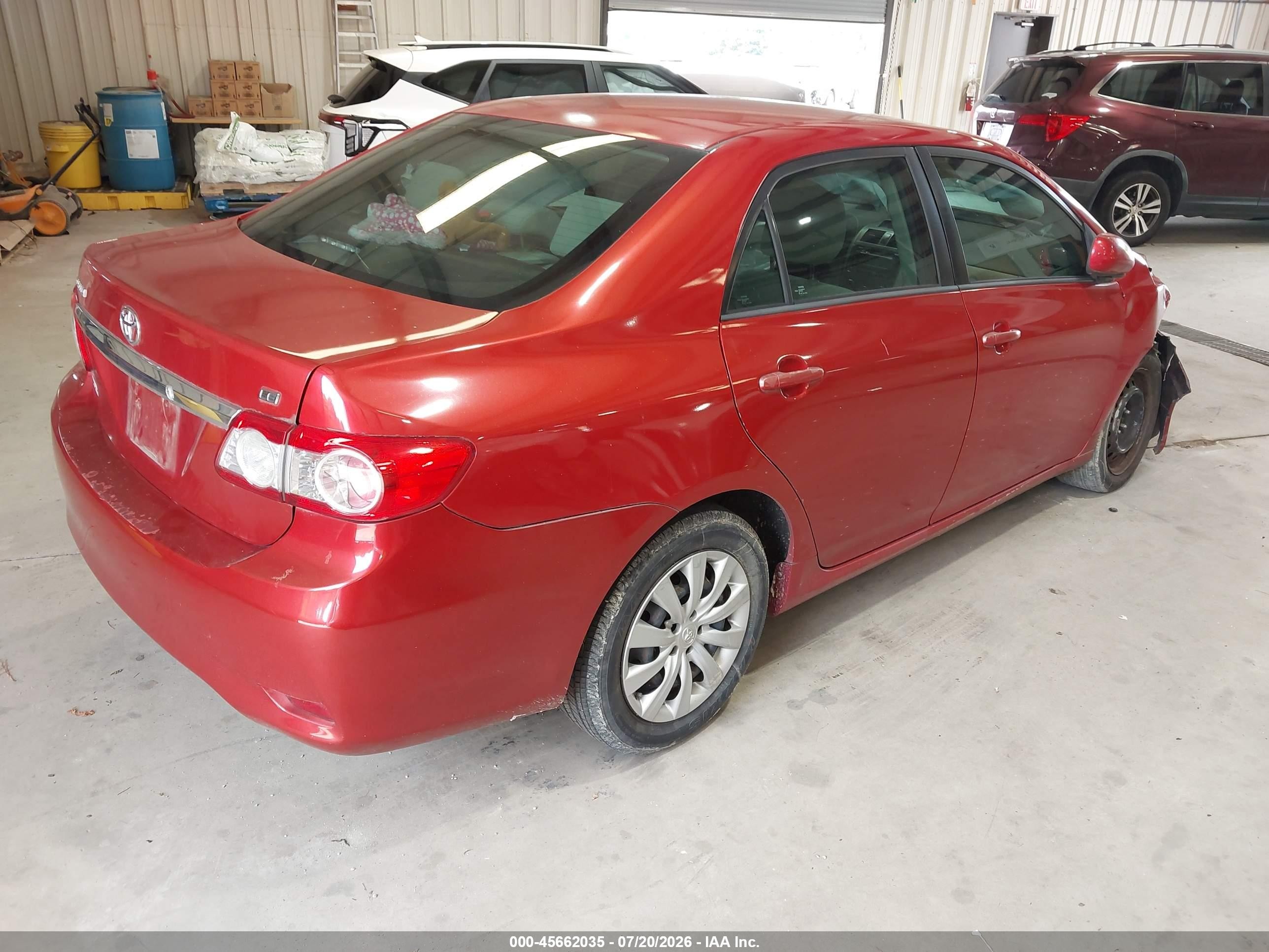 2012 Toyota Corolla Le Red vin: 2T1BU4EE1CC898336