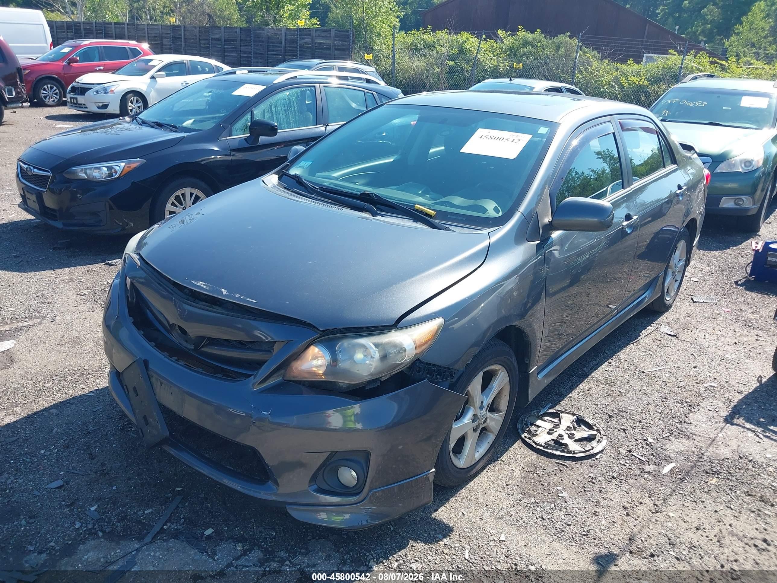 2012 Toyota Corolla S Серый vin: 2T1BU4EE1CC914020