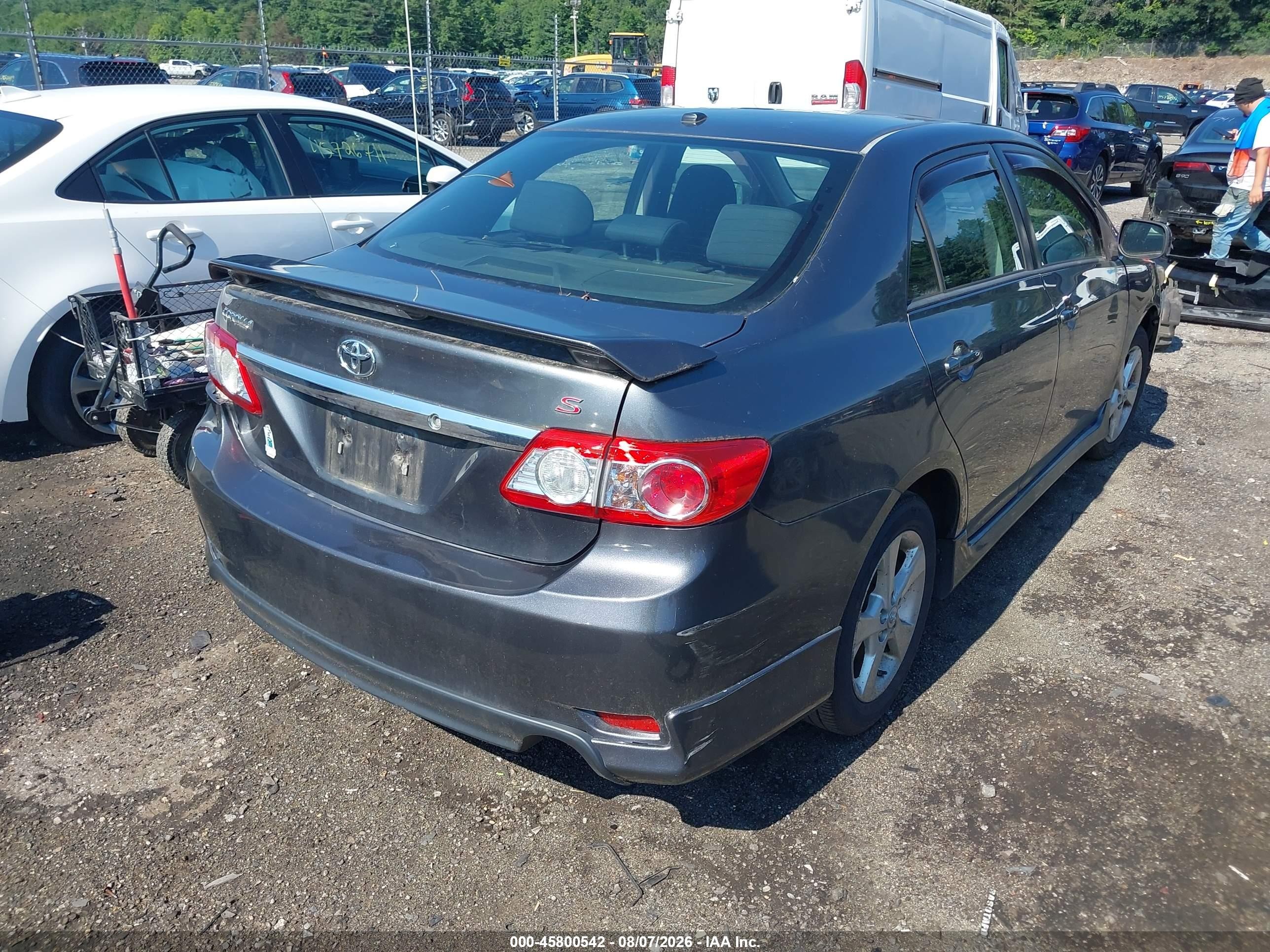 2012 Toyota Corolla S Серый vin: 2T1BU4EE1CC914020