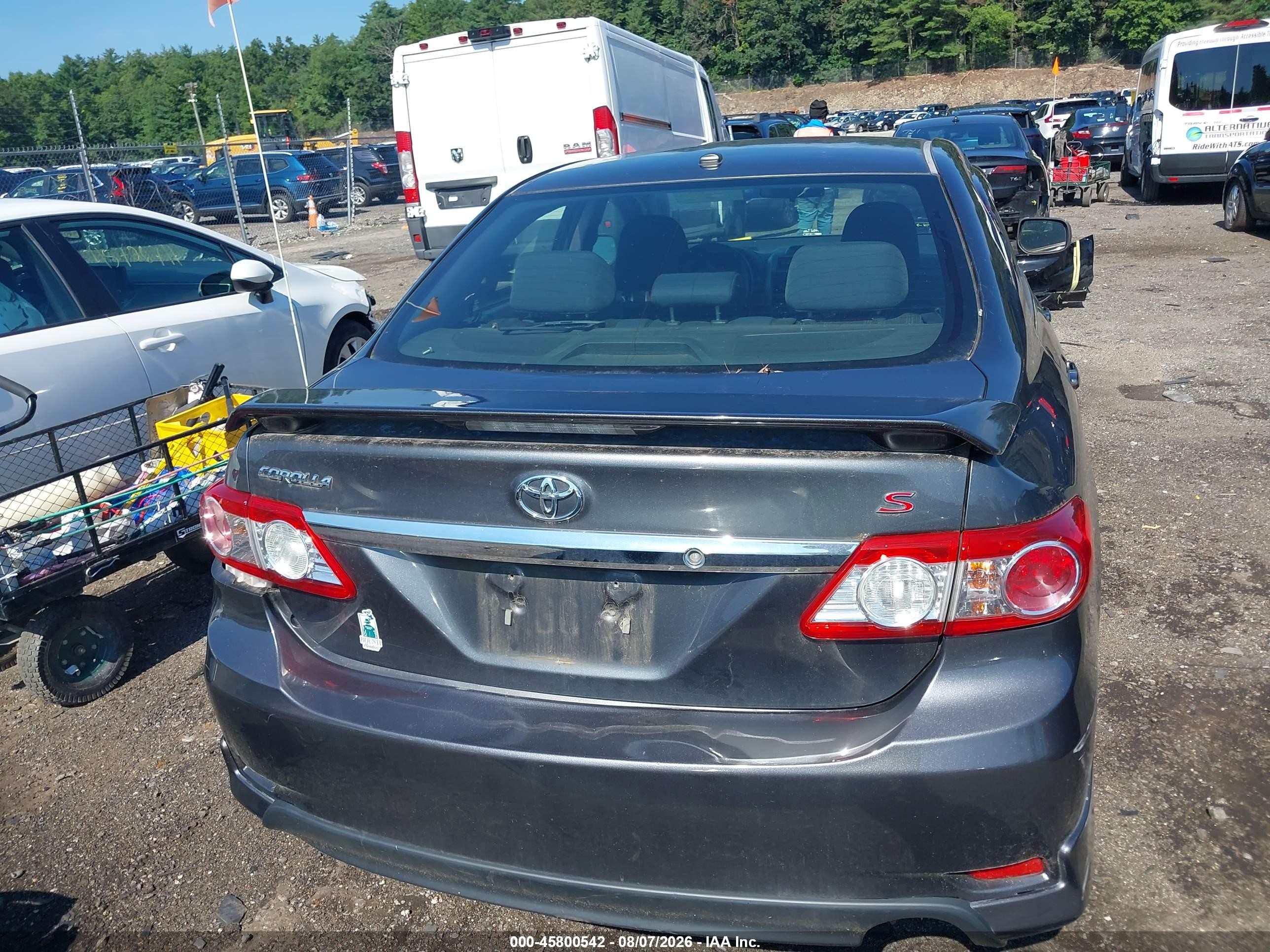 2012 Toyota Corolla S Серый vin: 2T1BU4EE1CC914020