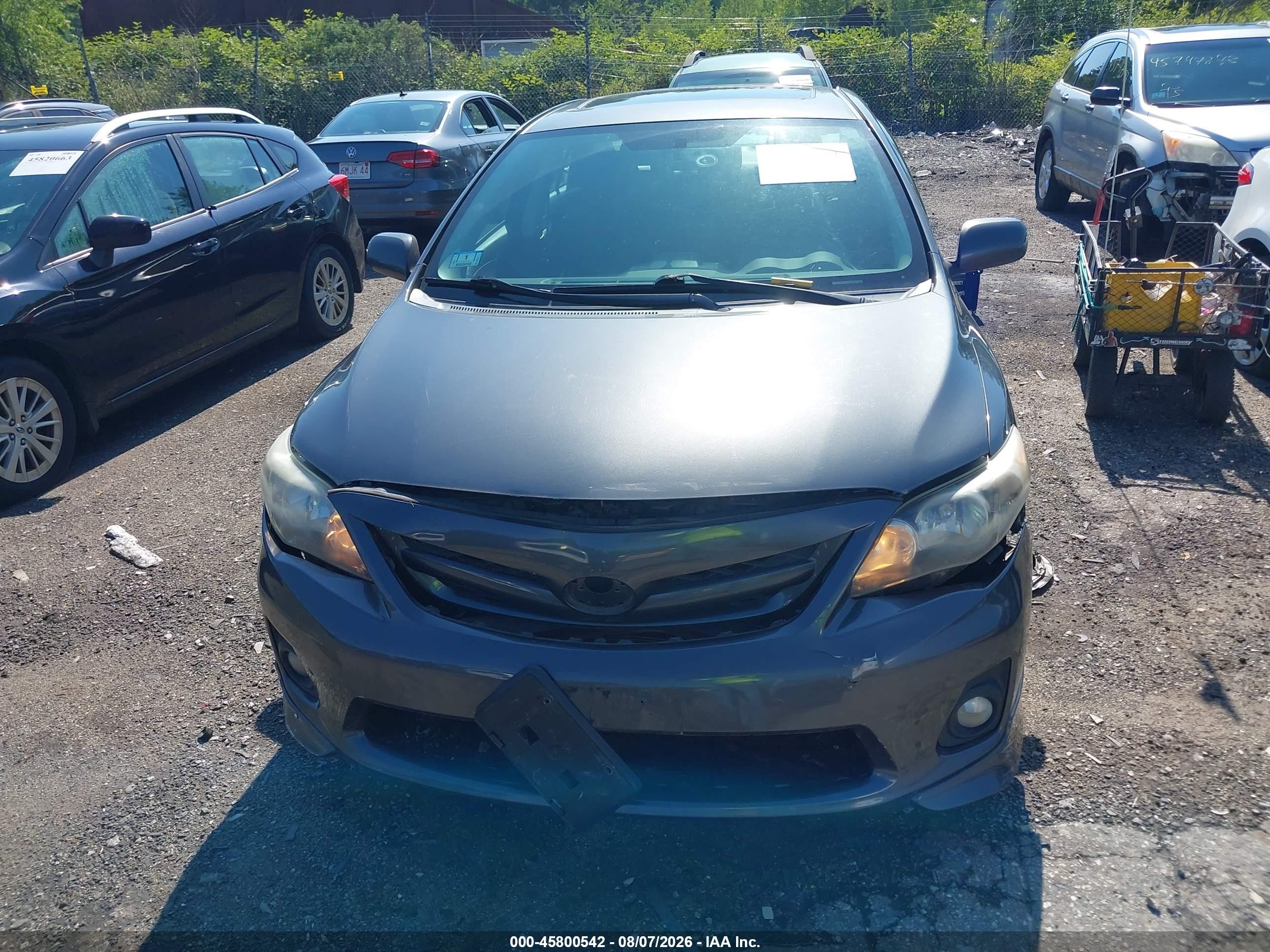 2012 Toyota Corolla S Серый vin: 2T1BU4EE1CC914020