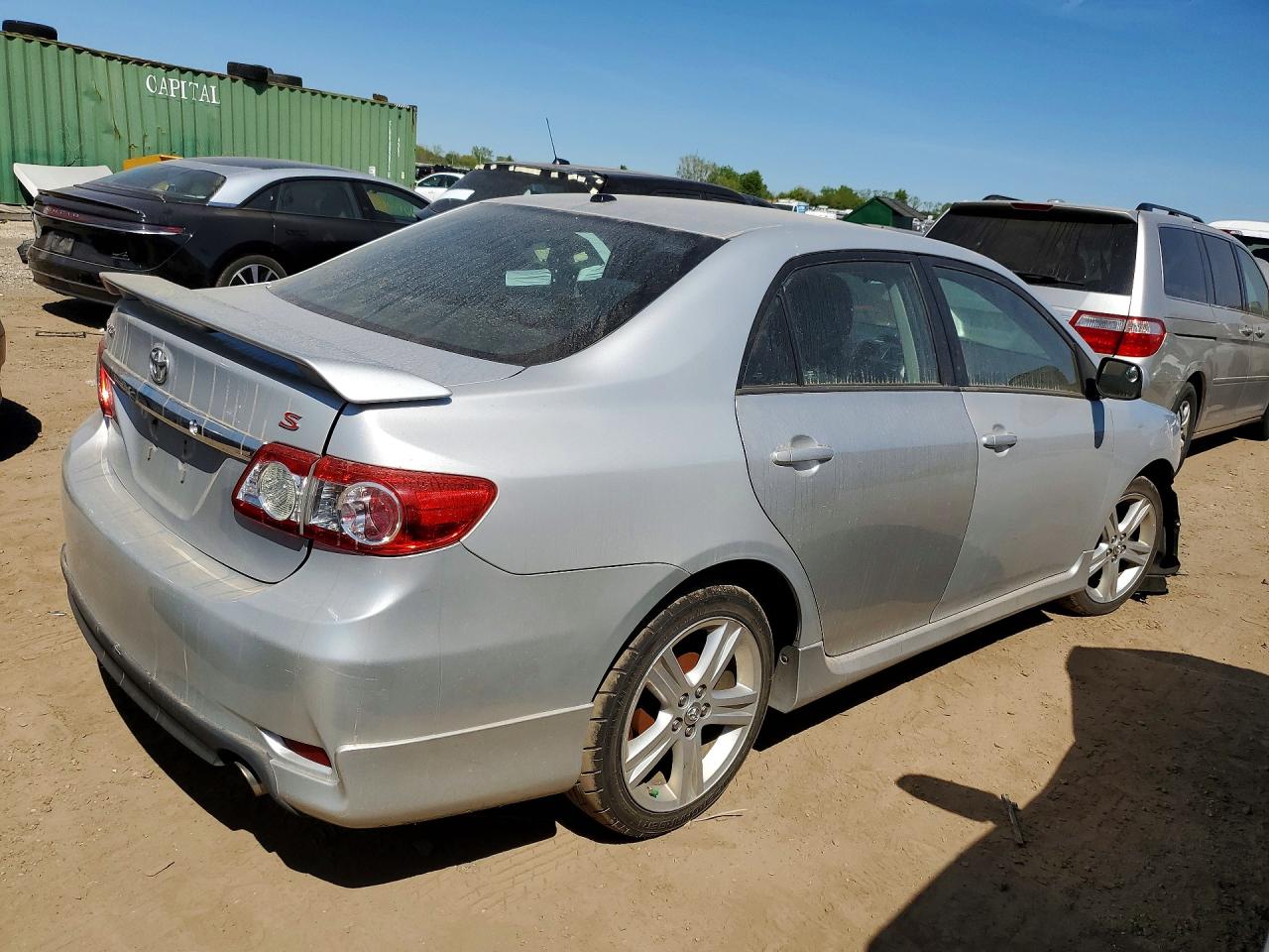 2013 Toyota Corolla S Silver vin: 2T1BU4EE1DC012744