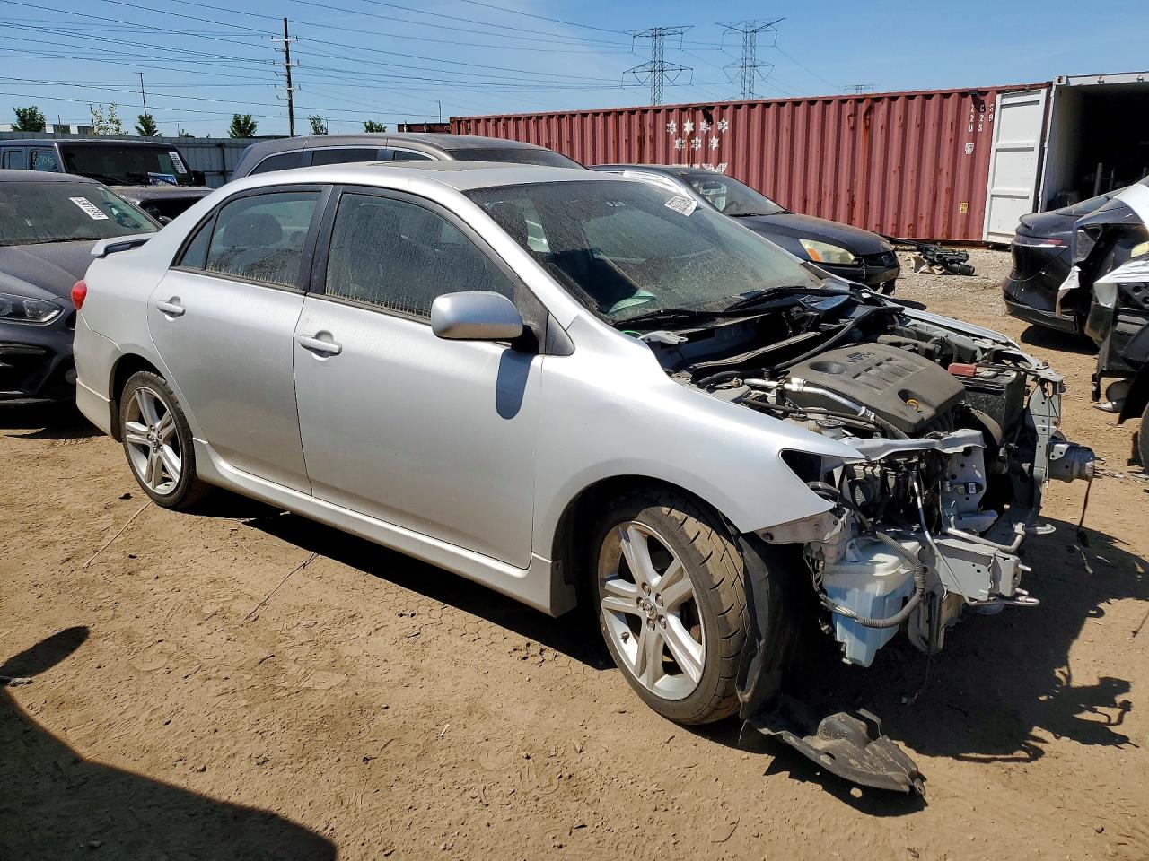 2013 Toyota Corolla S Silver vin: 2T1BU4EE1DC012744