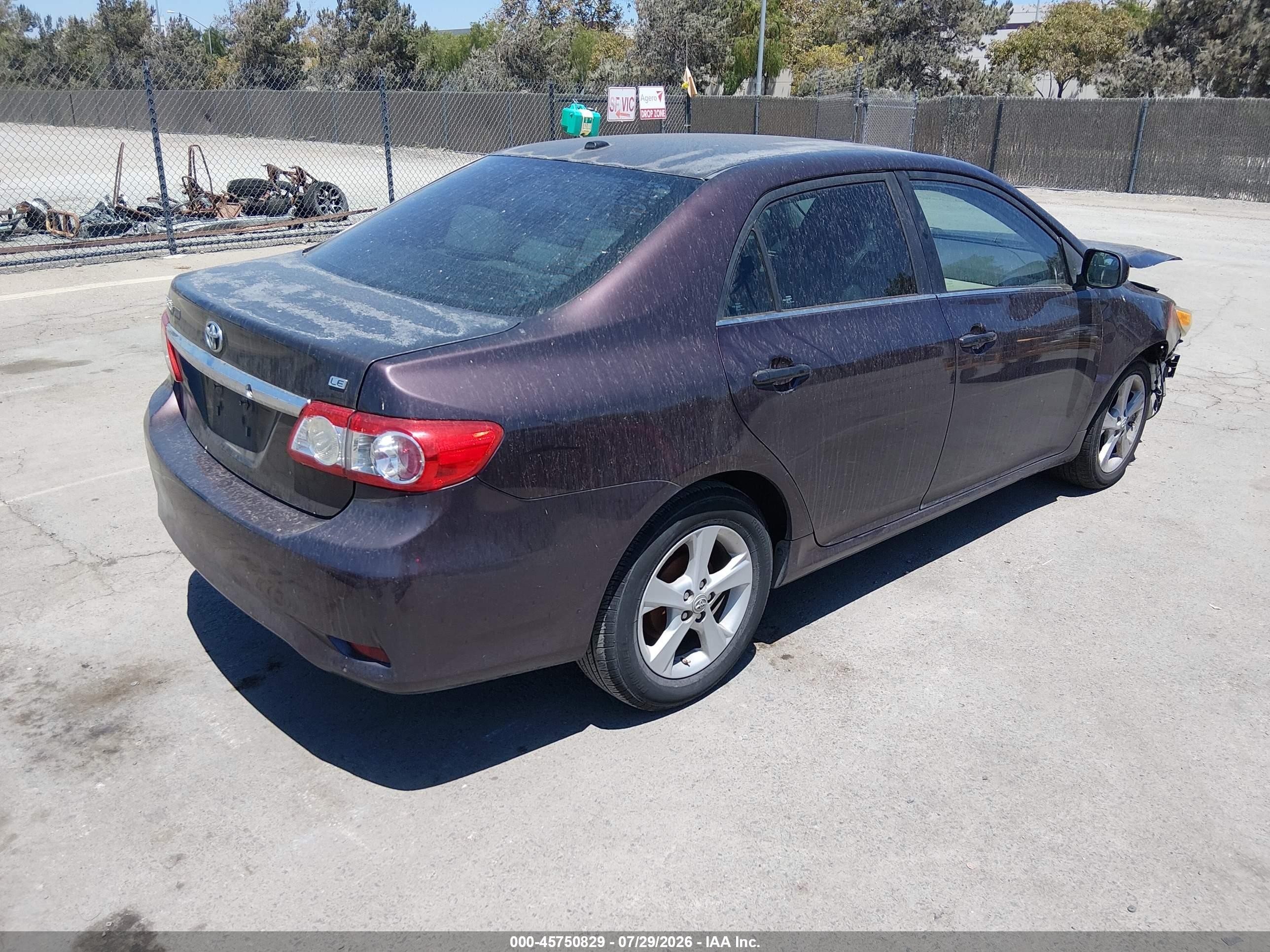 2013 Toyota Corolla Le Special Edition Purple vin: 2T1BU4EE1DC066139