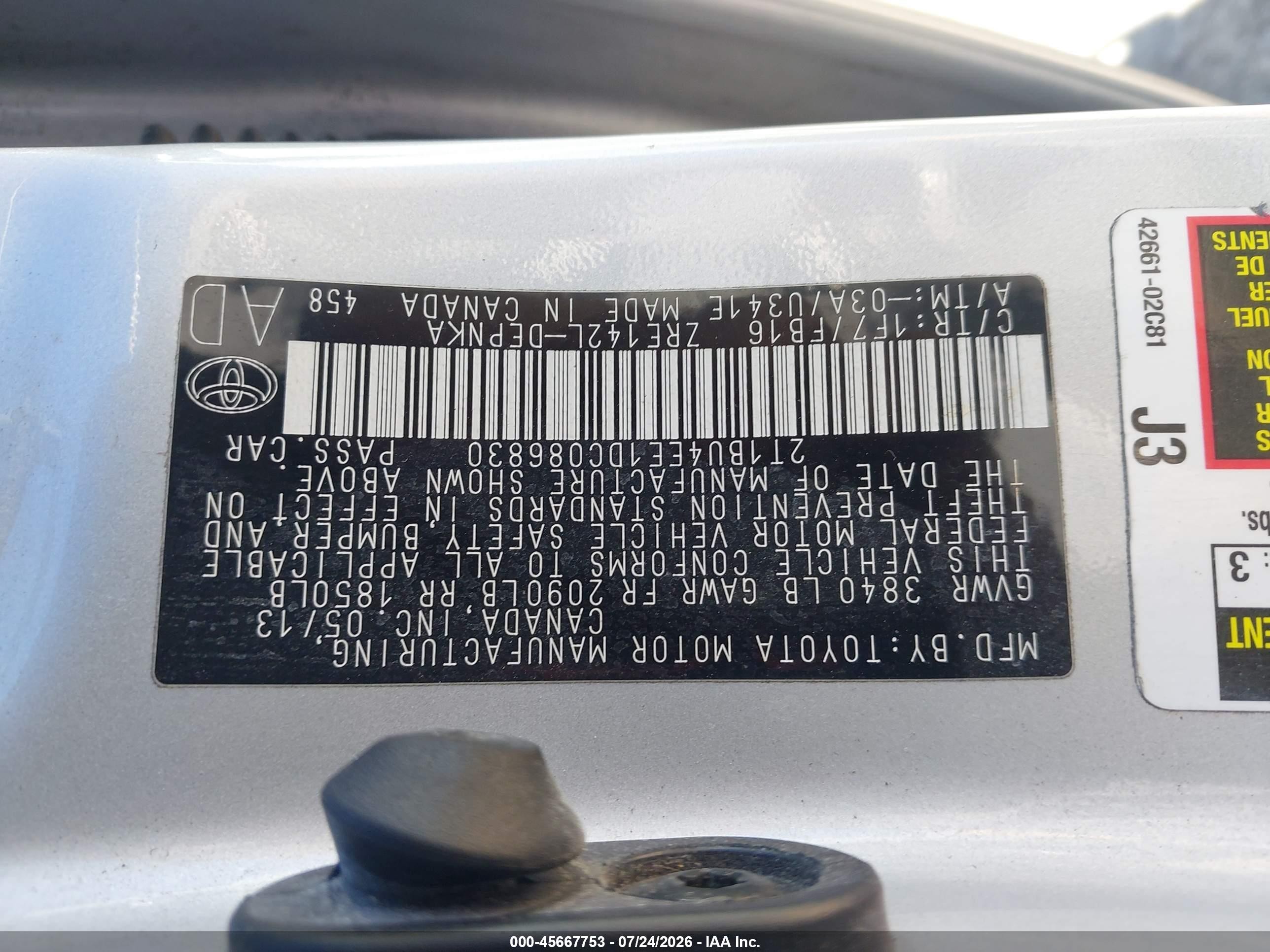 2013 Toyota Corolla Le Gray vin: 2T1BU4EE1DC086830