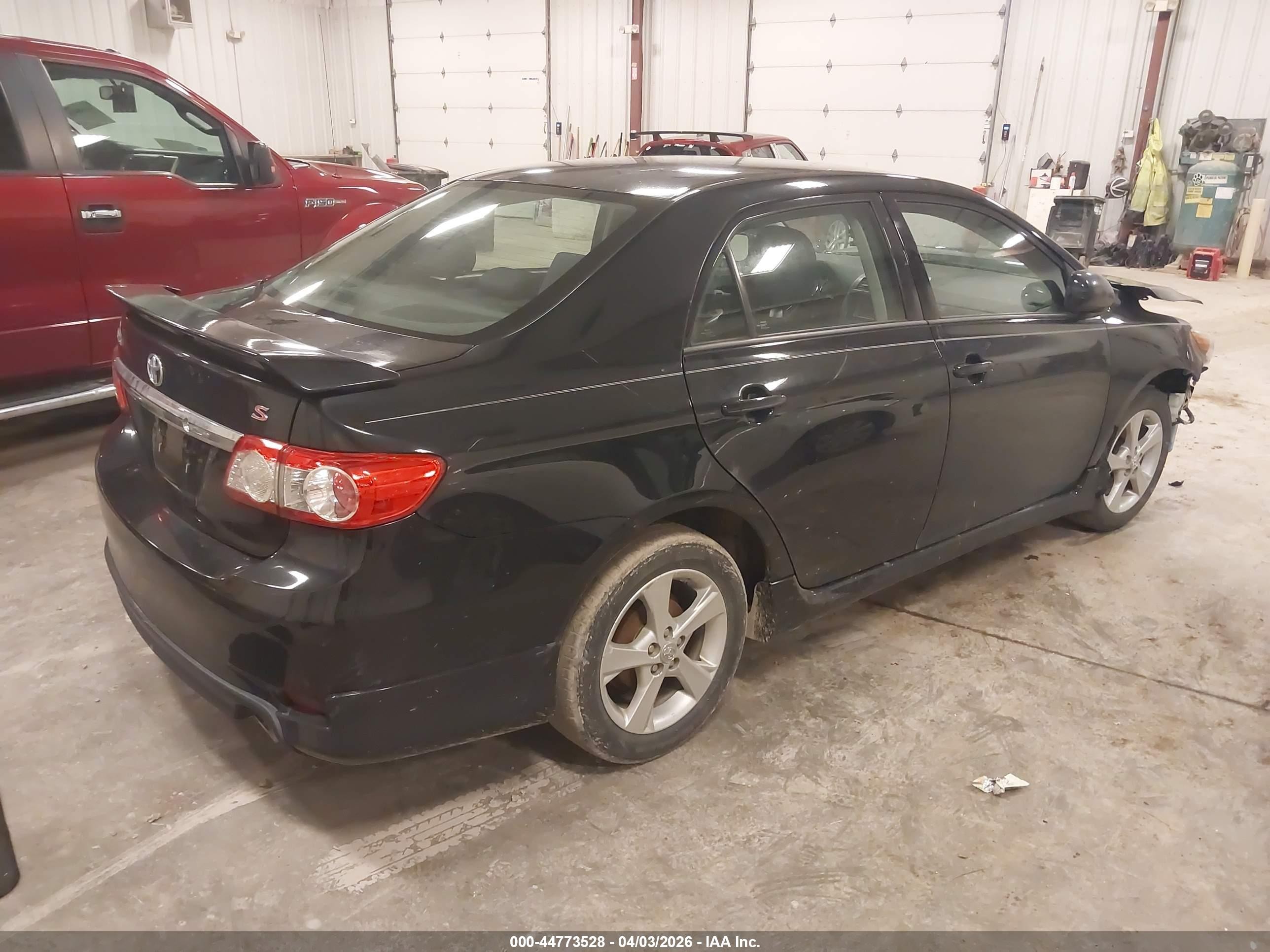 2013 Toyota Corolla S Black vin: 2T1BU4EE1DC087380