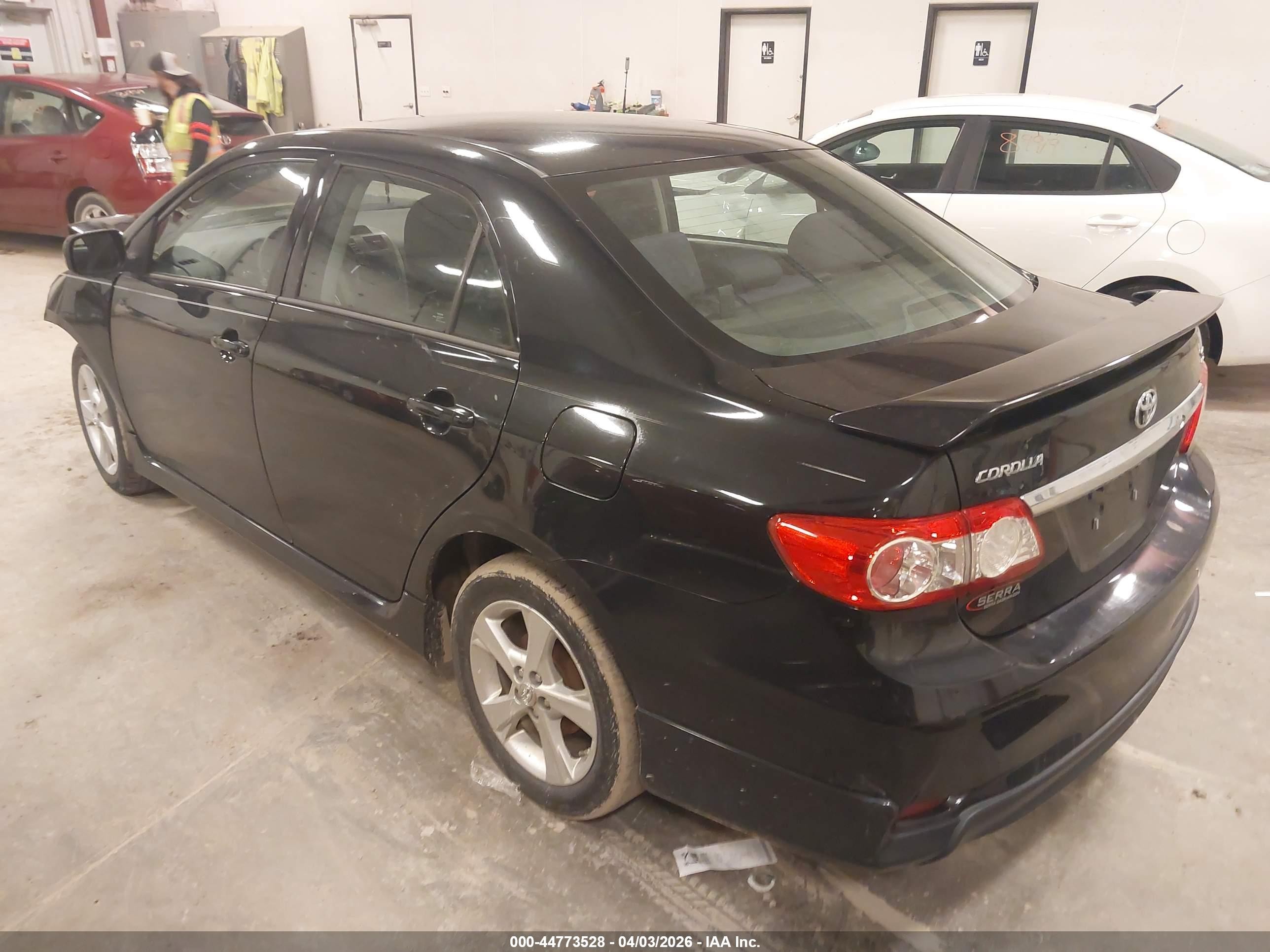 2013 Toyota Corolla S Black vin: 2T1BU4EE1DC087380