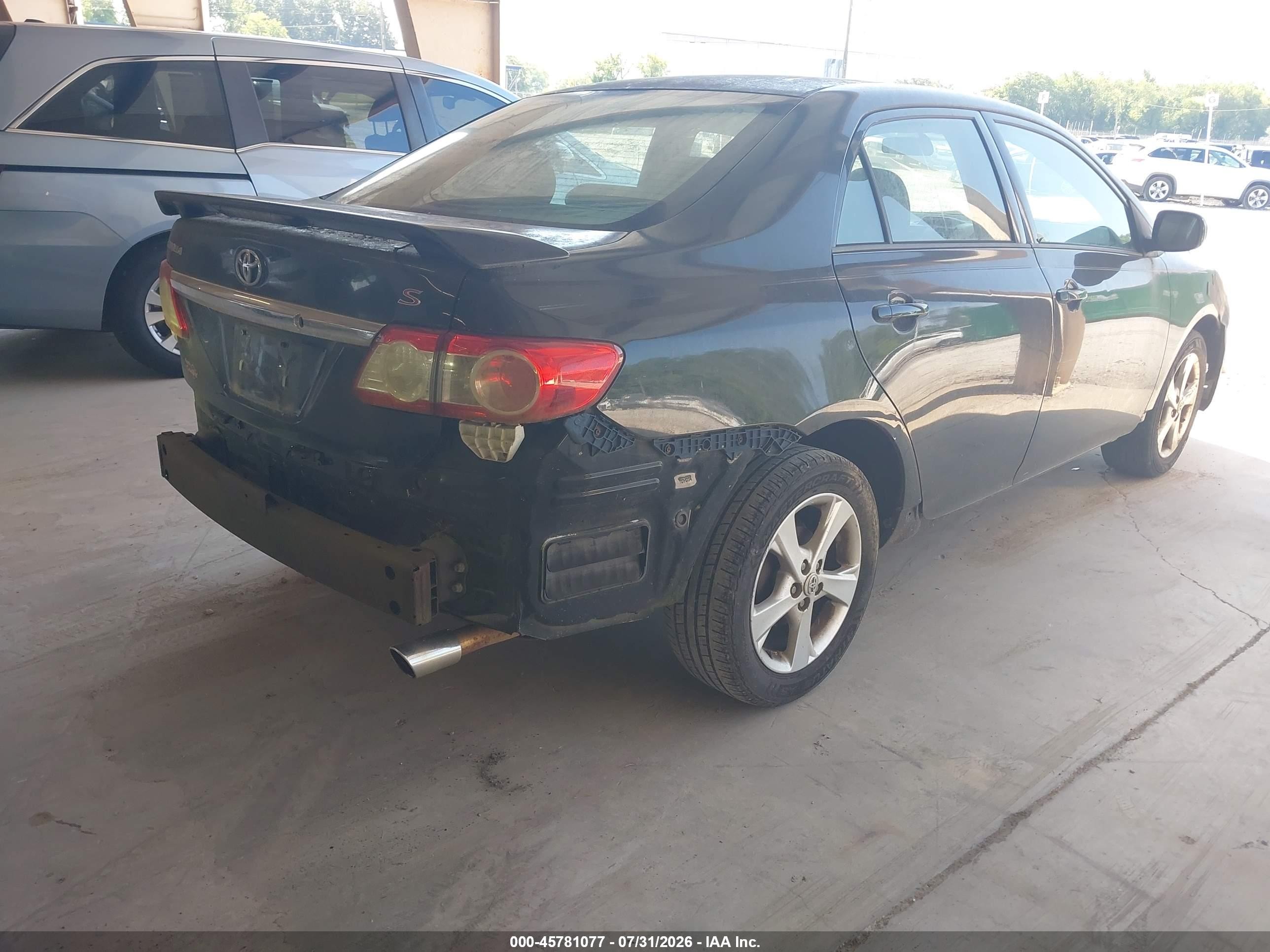 2013 Toyota Corolla S Black vin: 2T1BU4EE1DC981914