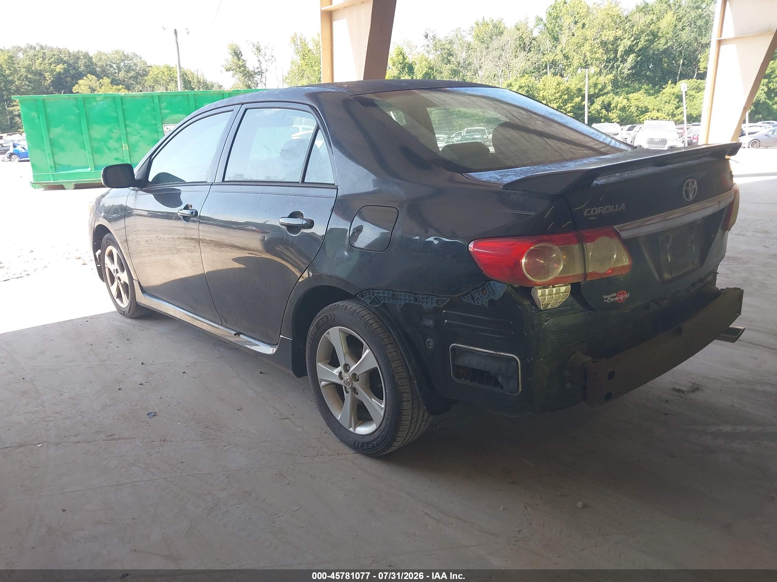 2013 Toyota Corolla S Black vin: 2T1BU4EE1DC981914