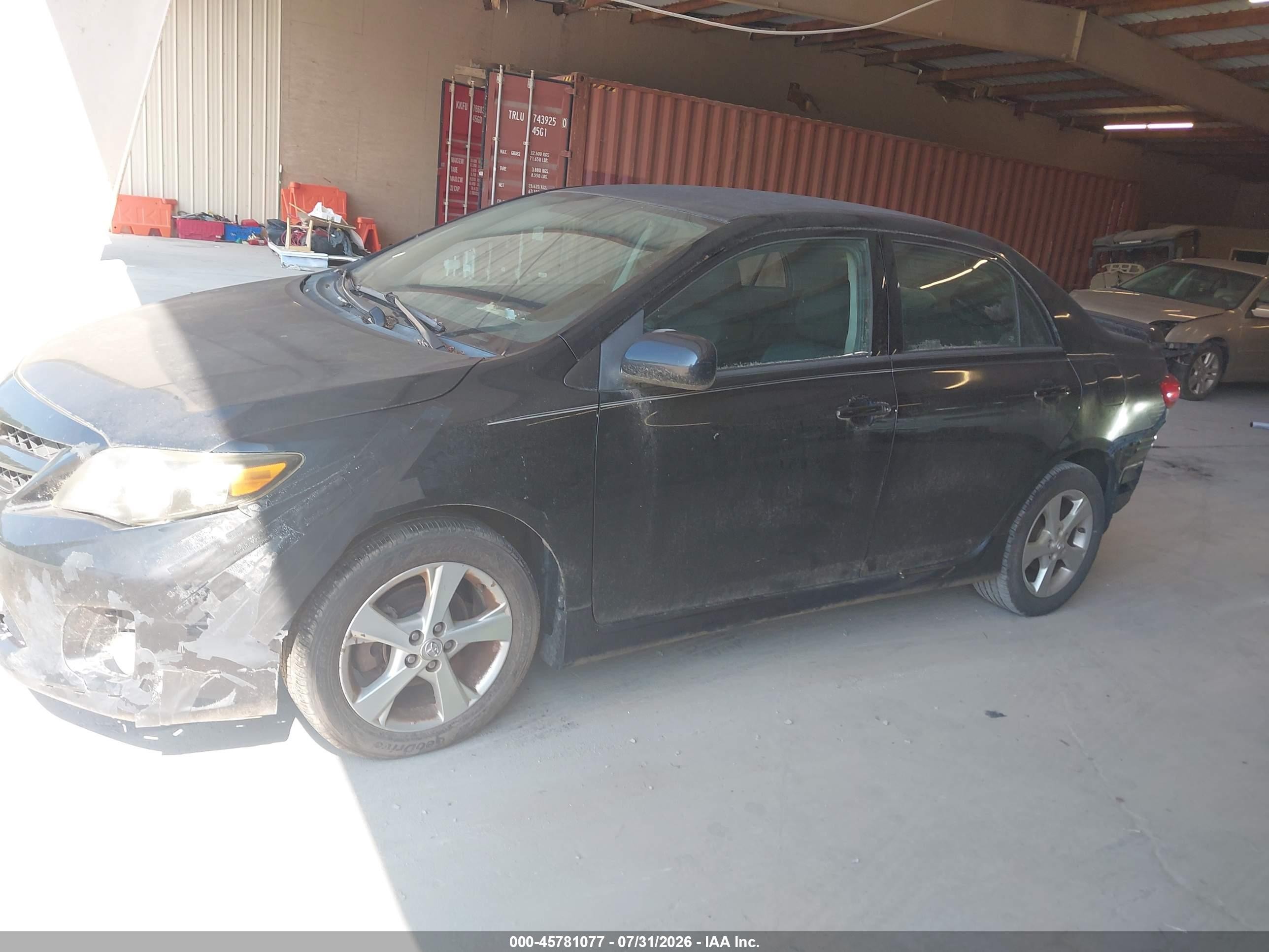 2013 Toyota Corolla S Black vin: 2T1BU4EE1DC981914