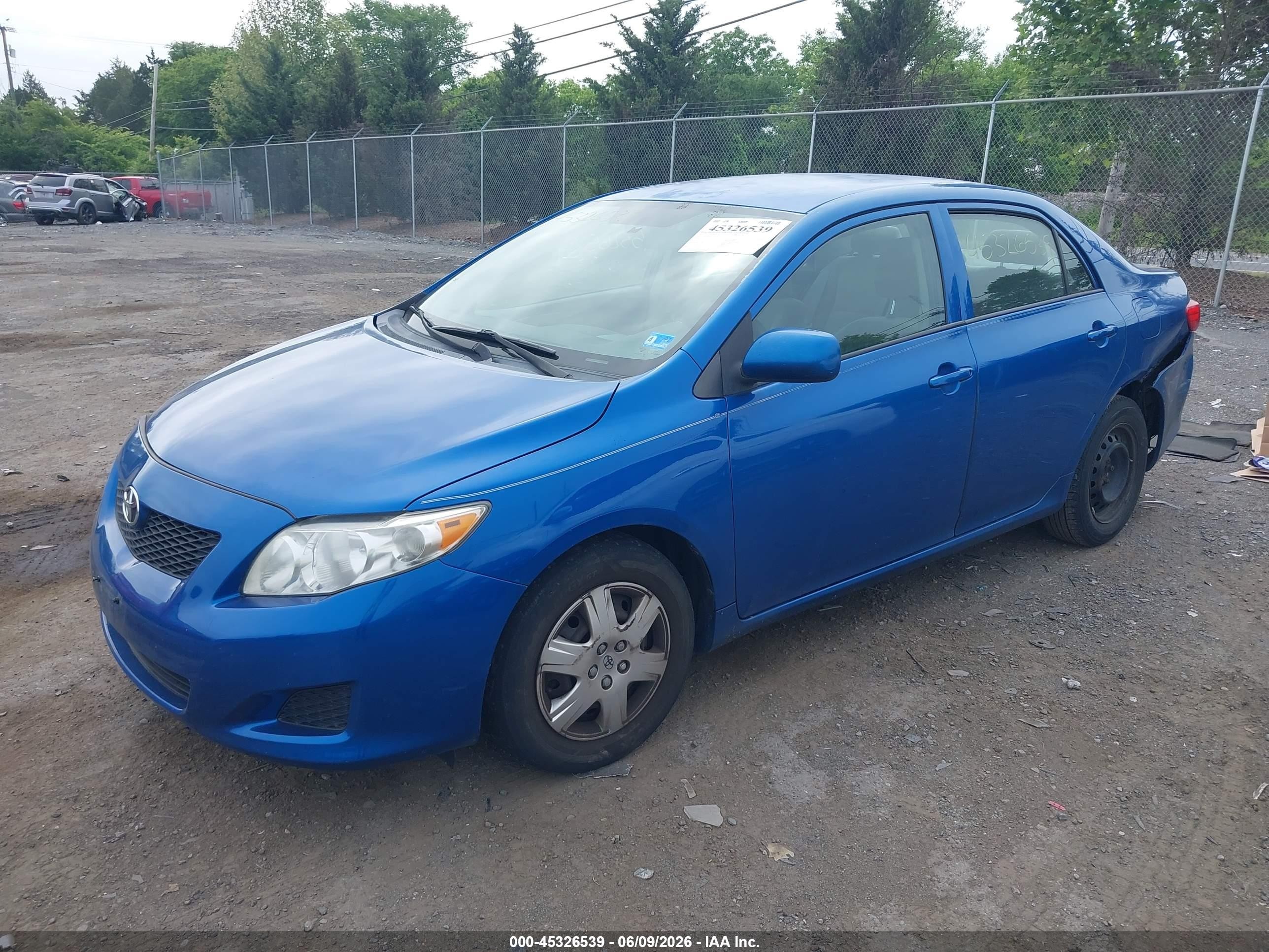 2010 Toyota Corolla Le Blue vin: 2T1BU4EE2AC232437