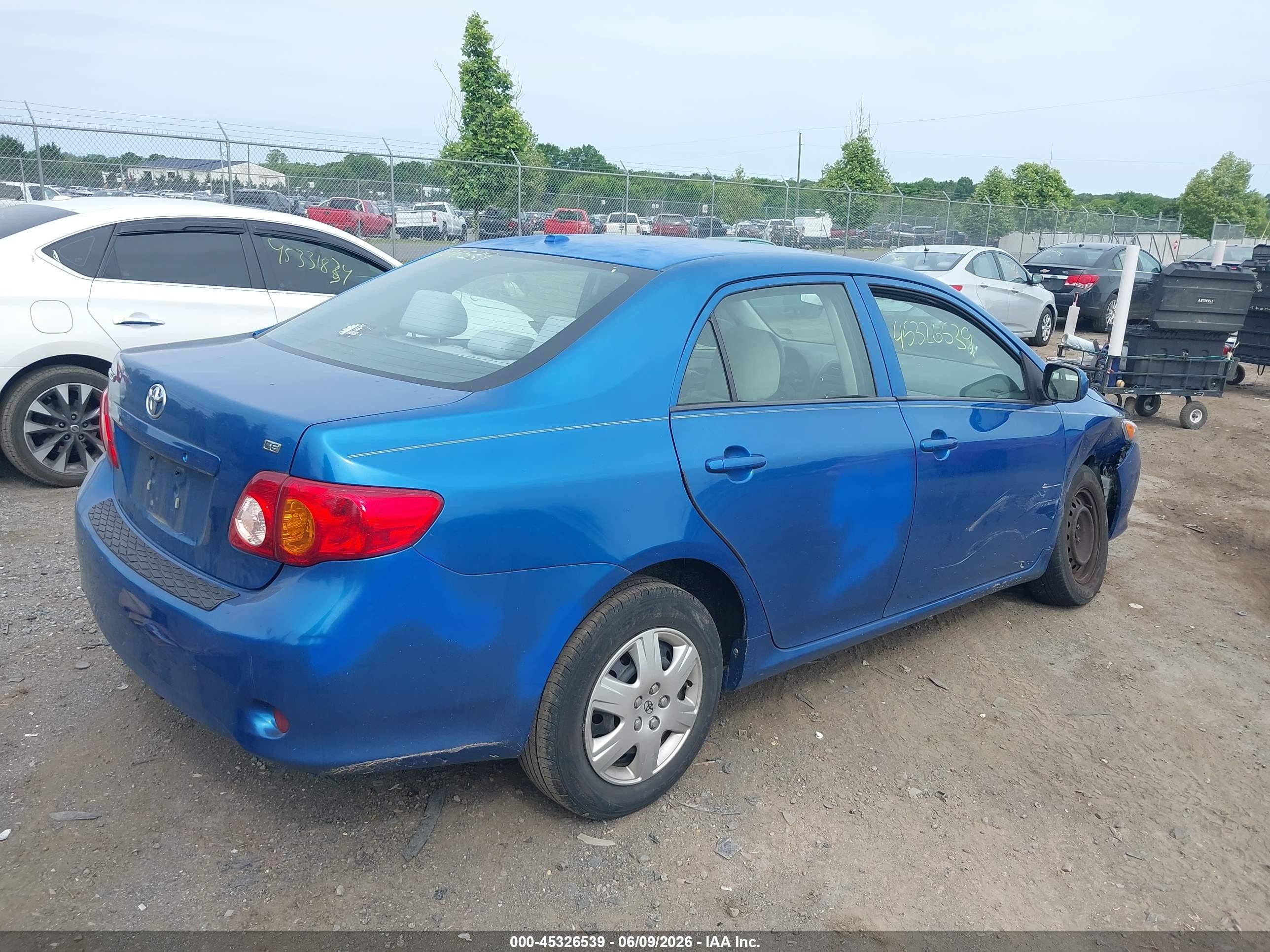 2010 Toyota Corolla Le Blue vin: 2T1BU4EE2AC232437
