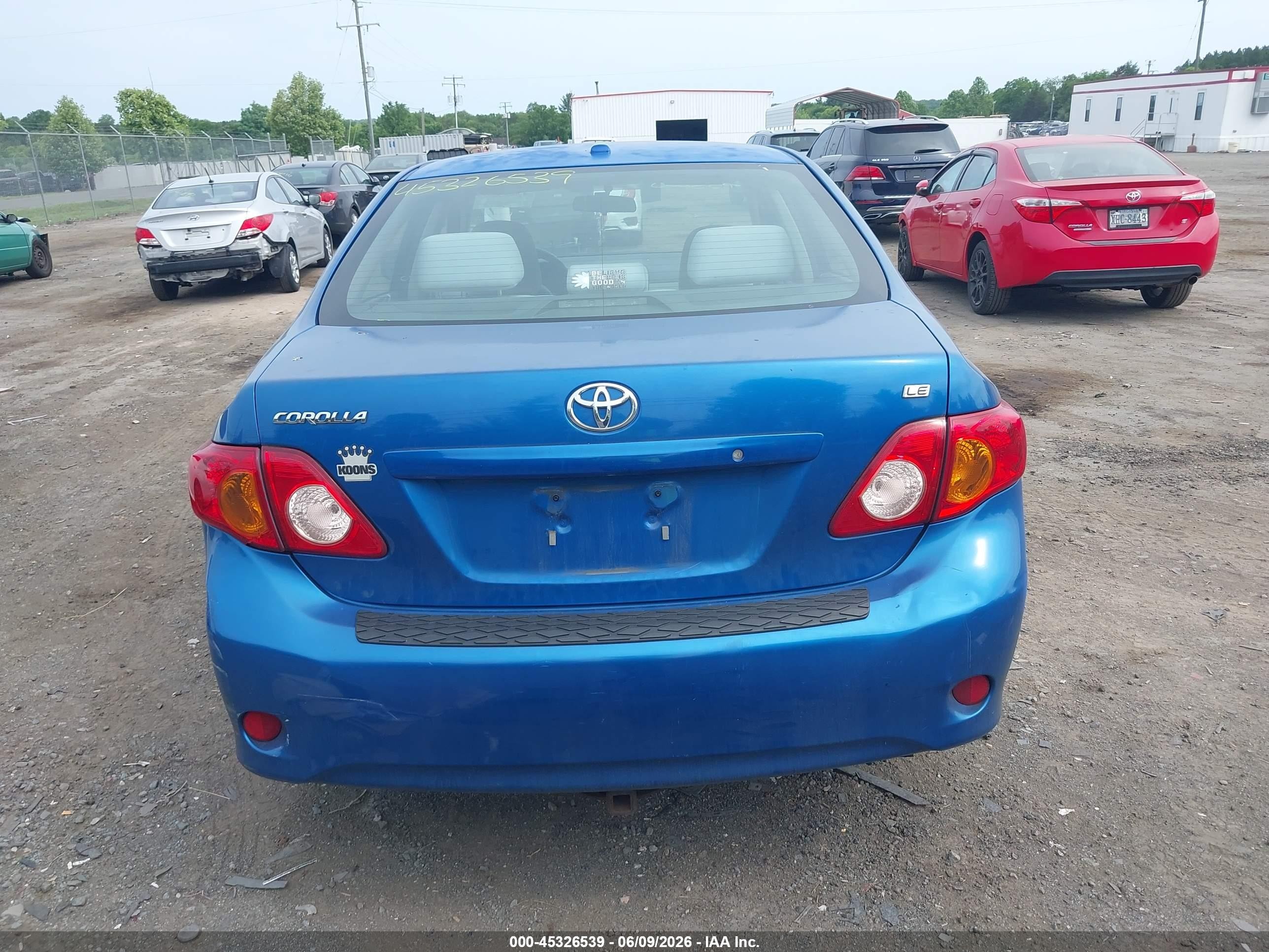 2010 Toyota Corolla Le Blue vin: 2T1BU4EE2AC232437