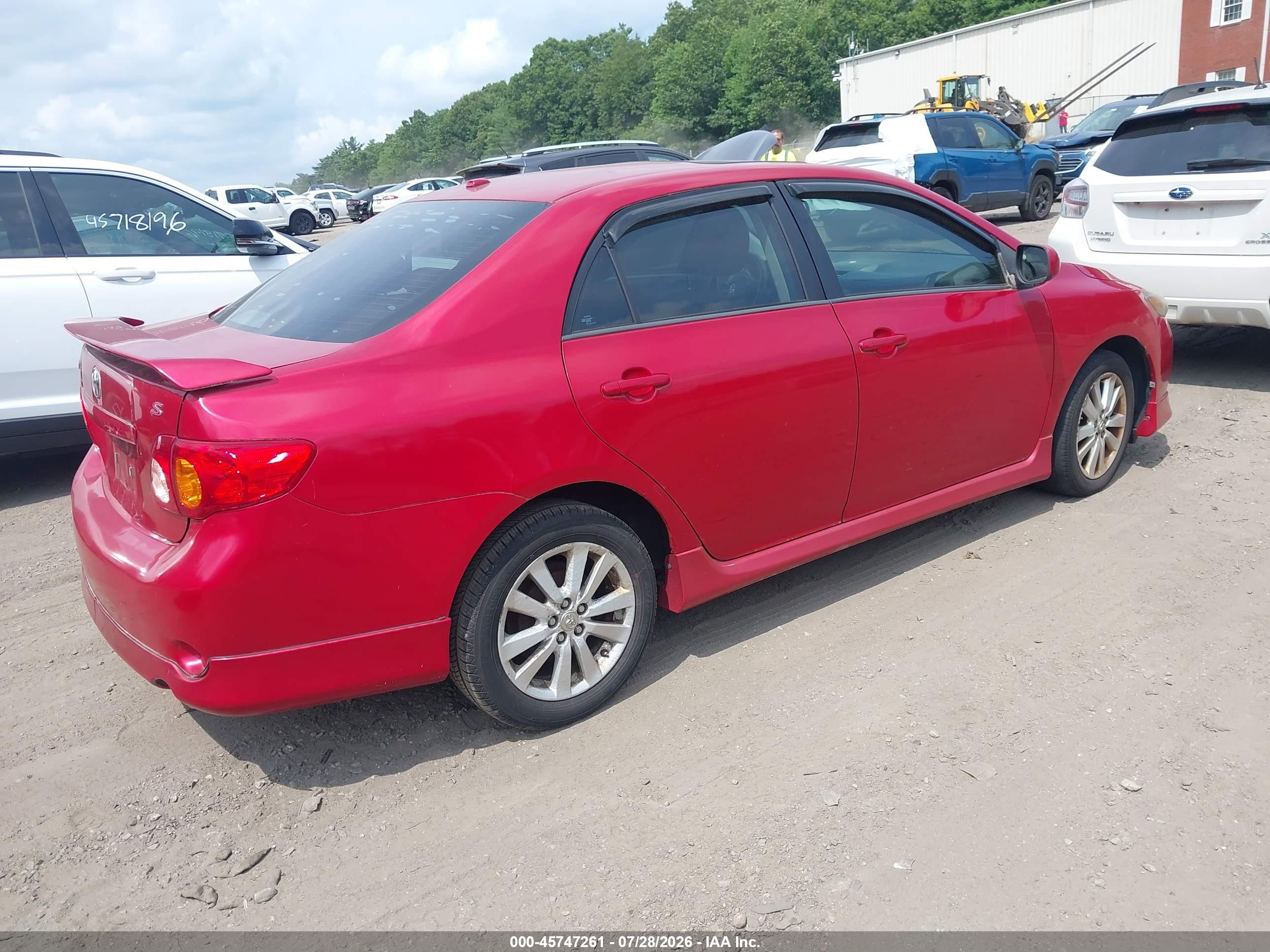 2010 Toyota Corolla S Red vin: 2T1BU4EE2AC256687