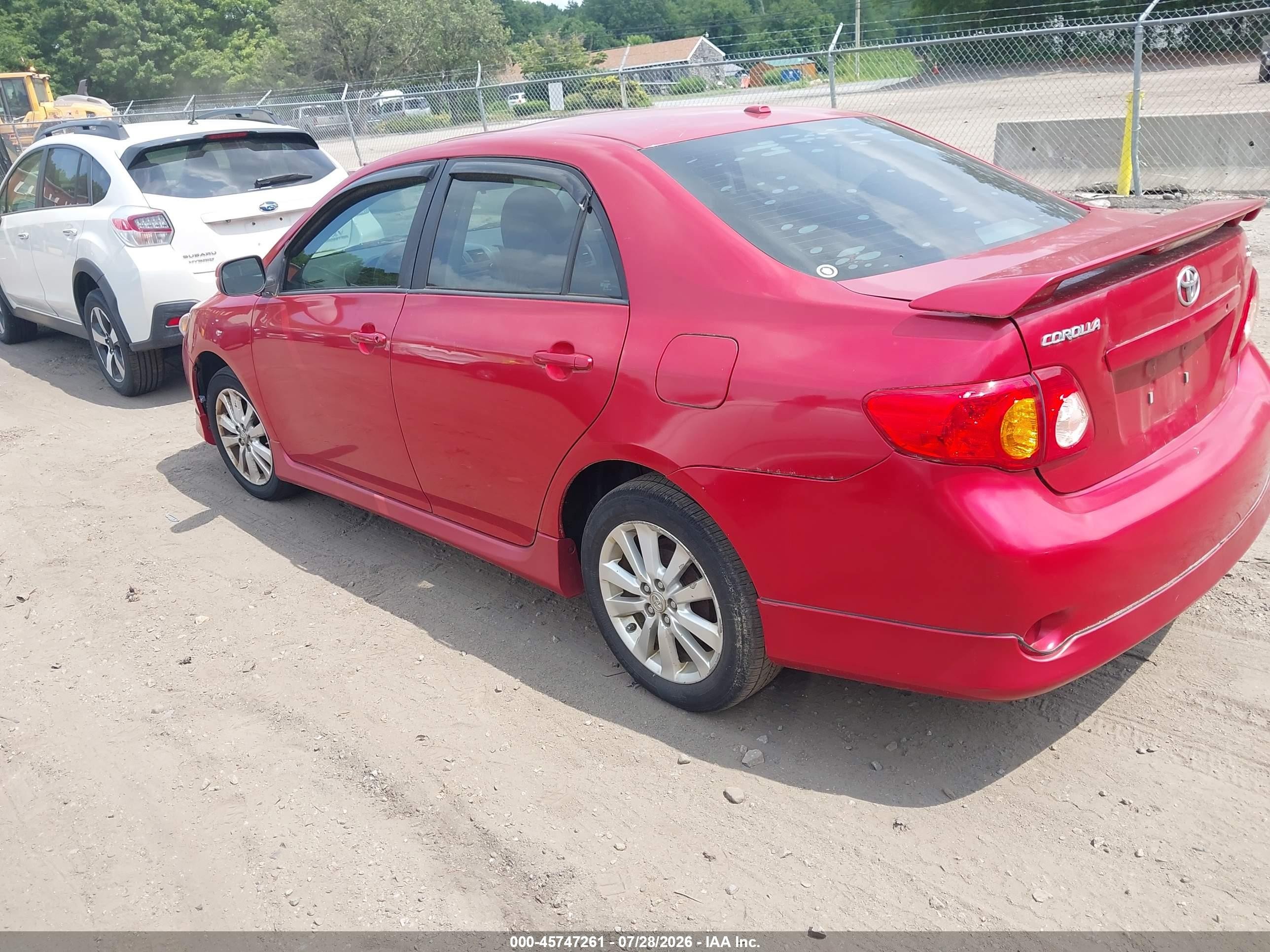 2010 Toyota Corolla S Red vin: 2T1BU4EE2AC256687