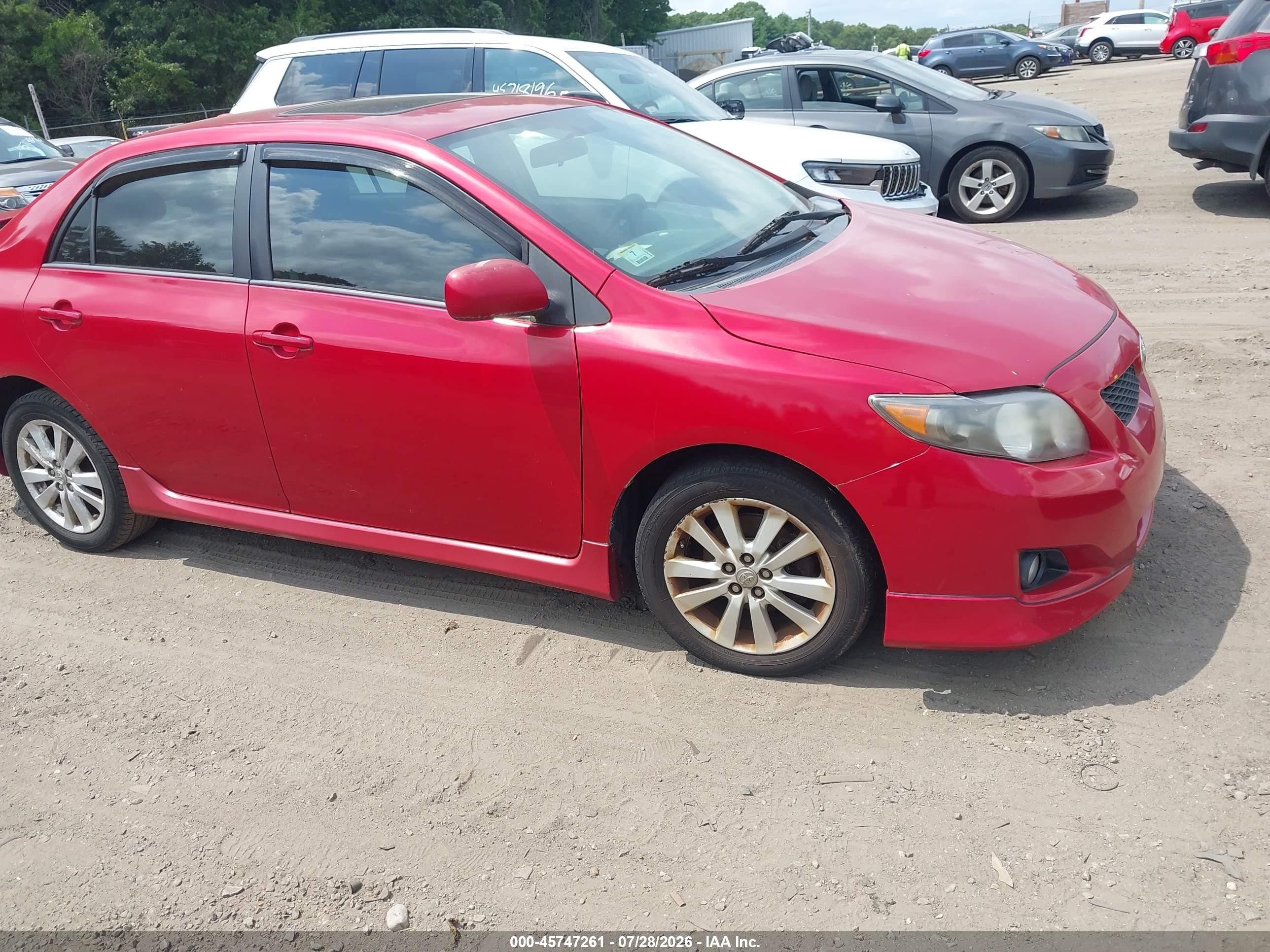 2010 Toyota Corolla S Red vin: 2T1BU4EE2AC256687