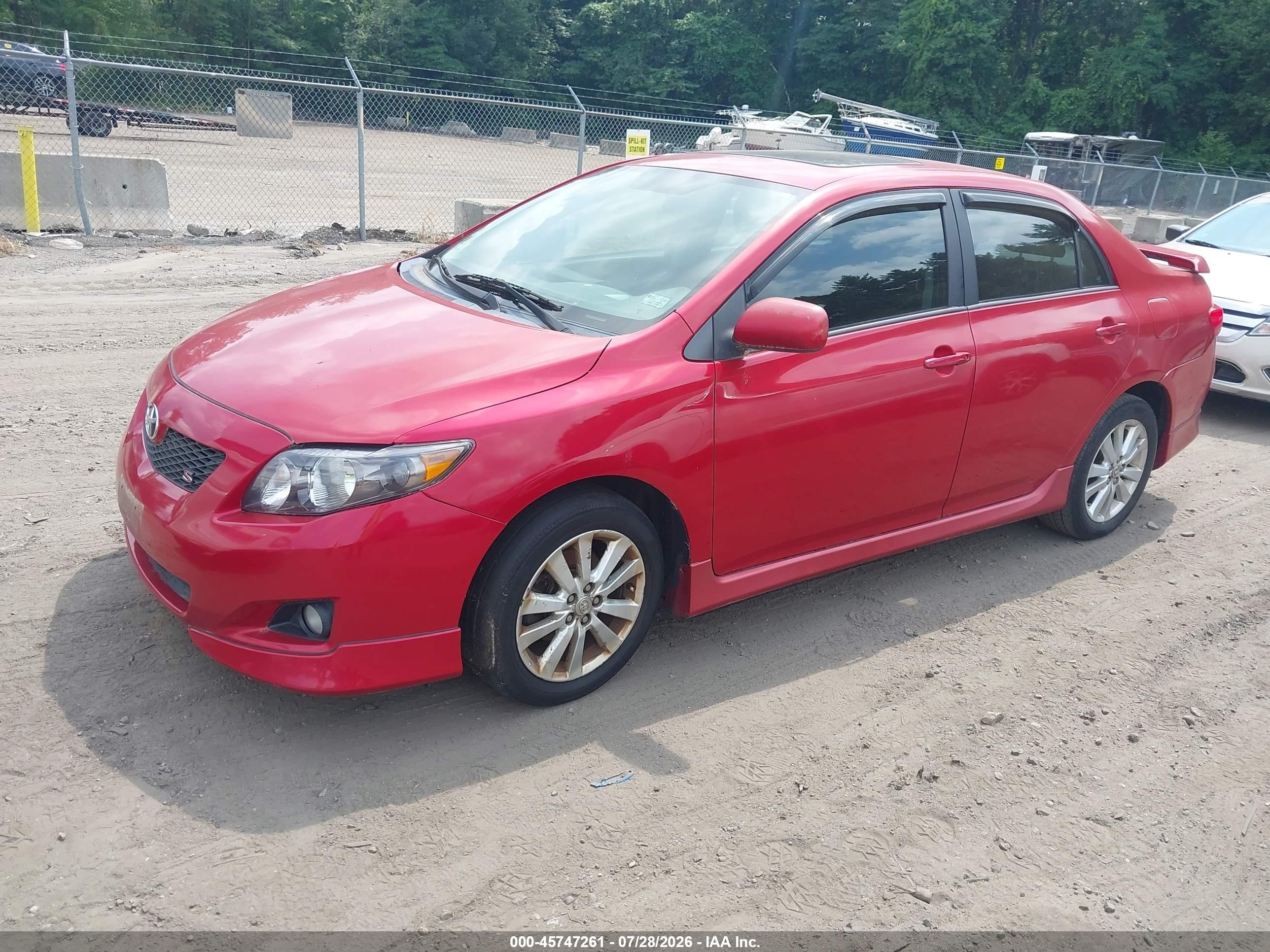 2010 Toyota Corolla S Red vin: 2T1BU4EE2AC256687