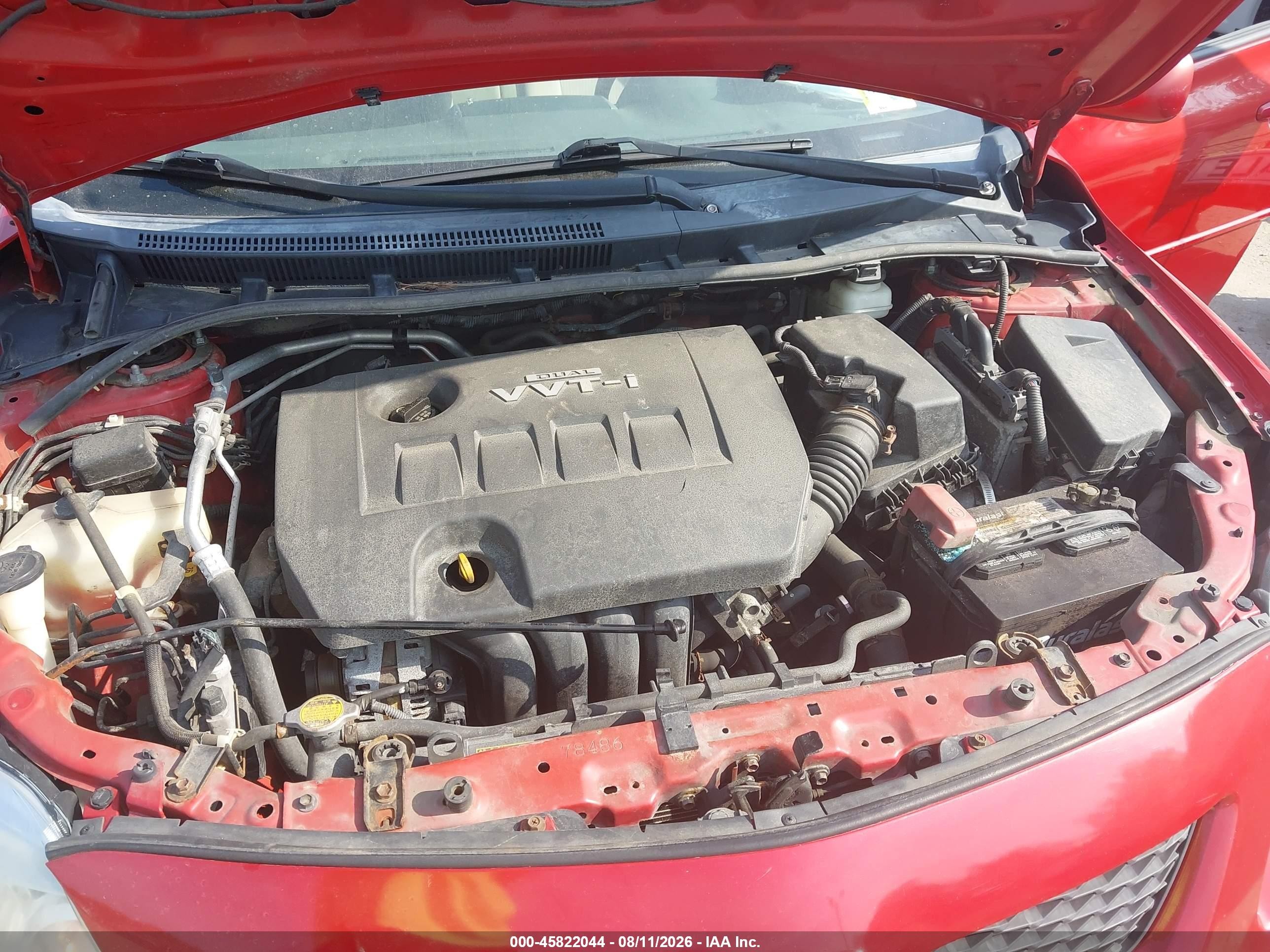 2010 Toyota Corolla Le Red vin: 2T1BU4EE2AC260707
