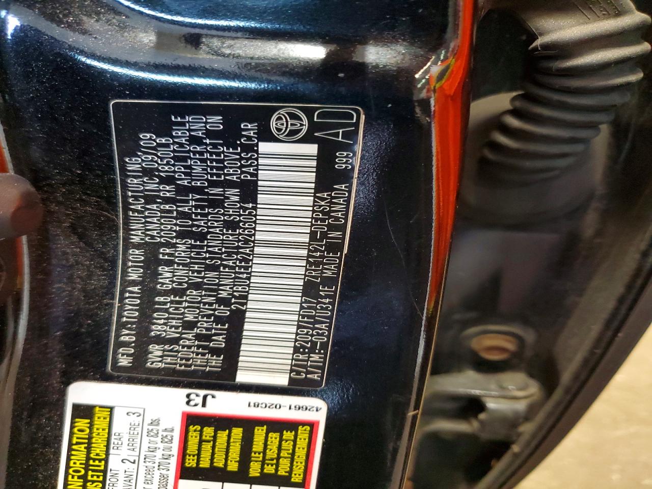 2010 Toyota Corolla S Black vin: 2T1BU4EE2AC266054