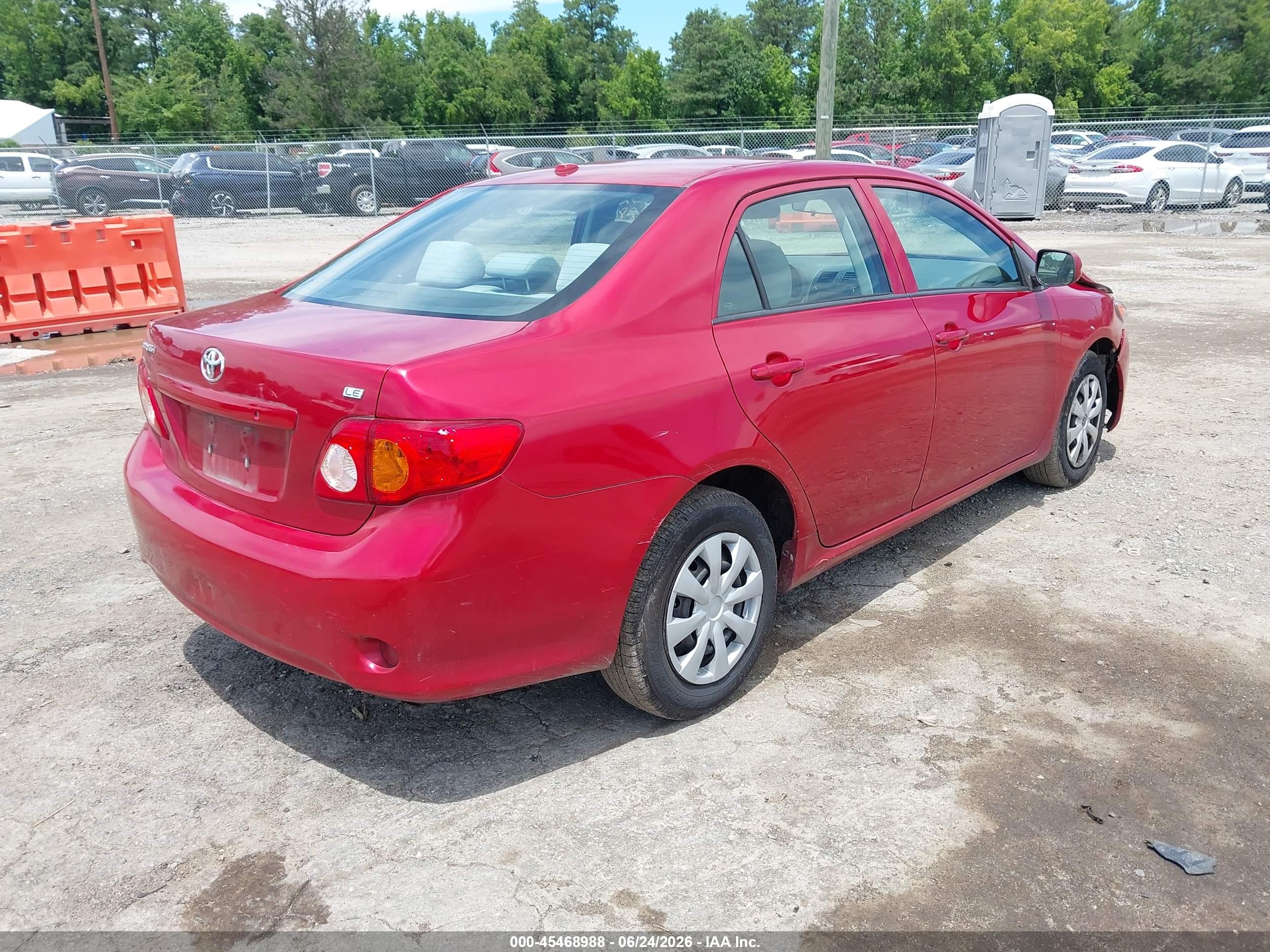 2010 Toyota Corolla Le Red vin: 2T1BU4EE2AC298857