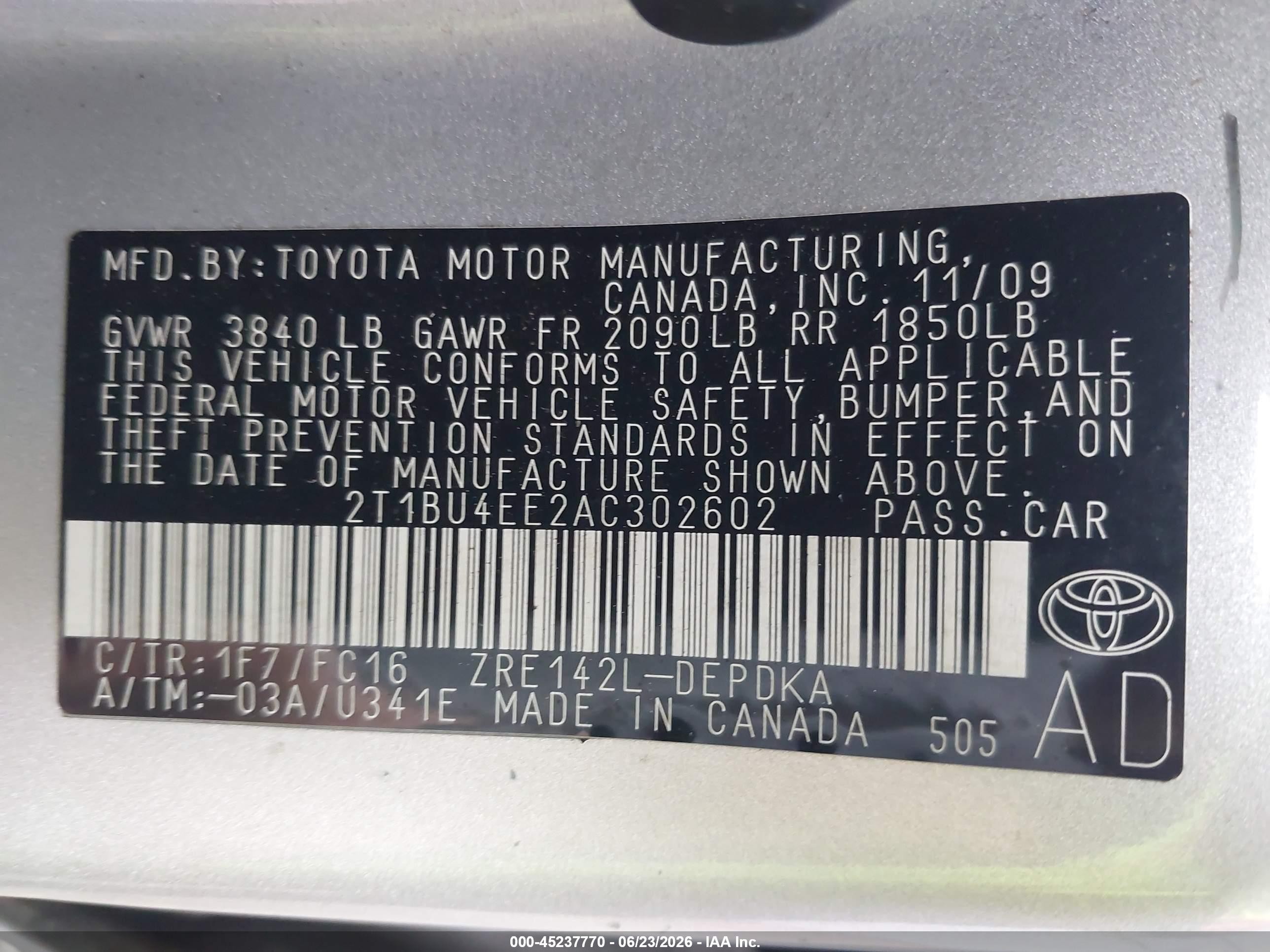 2010 Toyota Corolla Le Серебряный vin: 2T1BU4EE2AC302602